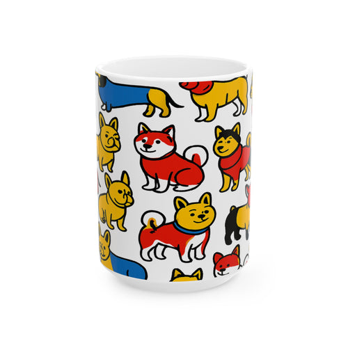 Bold Dogs In Sweaters Full Wrap Coffee Mug | Dogs Gift | Ceramic Mug