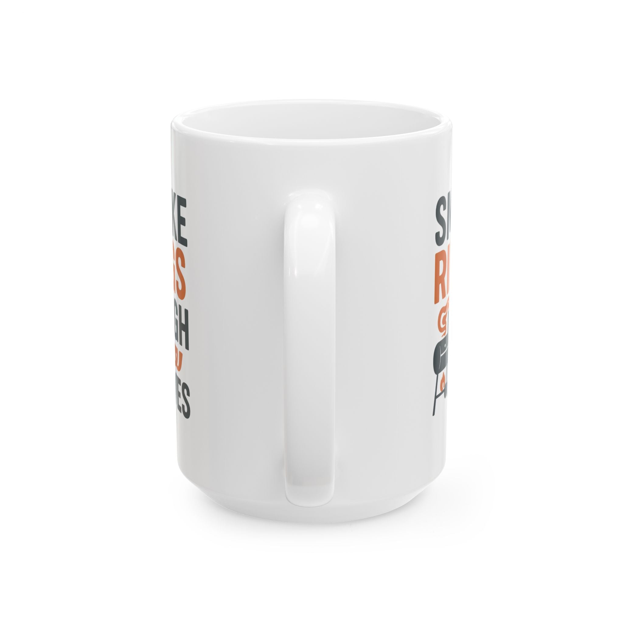 Grill Master Smoke Rings And High Fives Coffee Mug | Unique Gift | Ceramic Mug