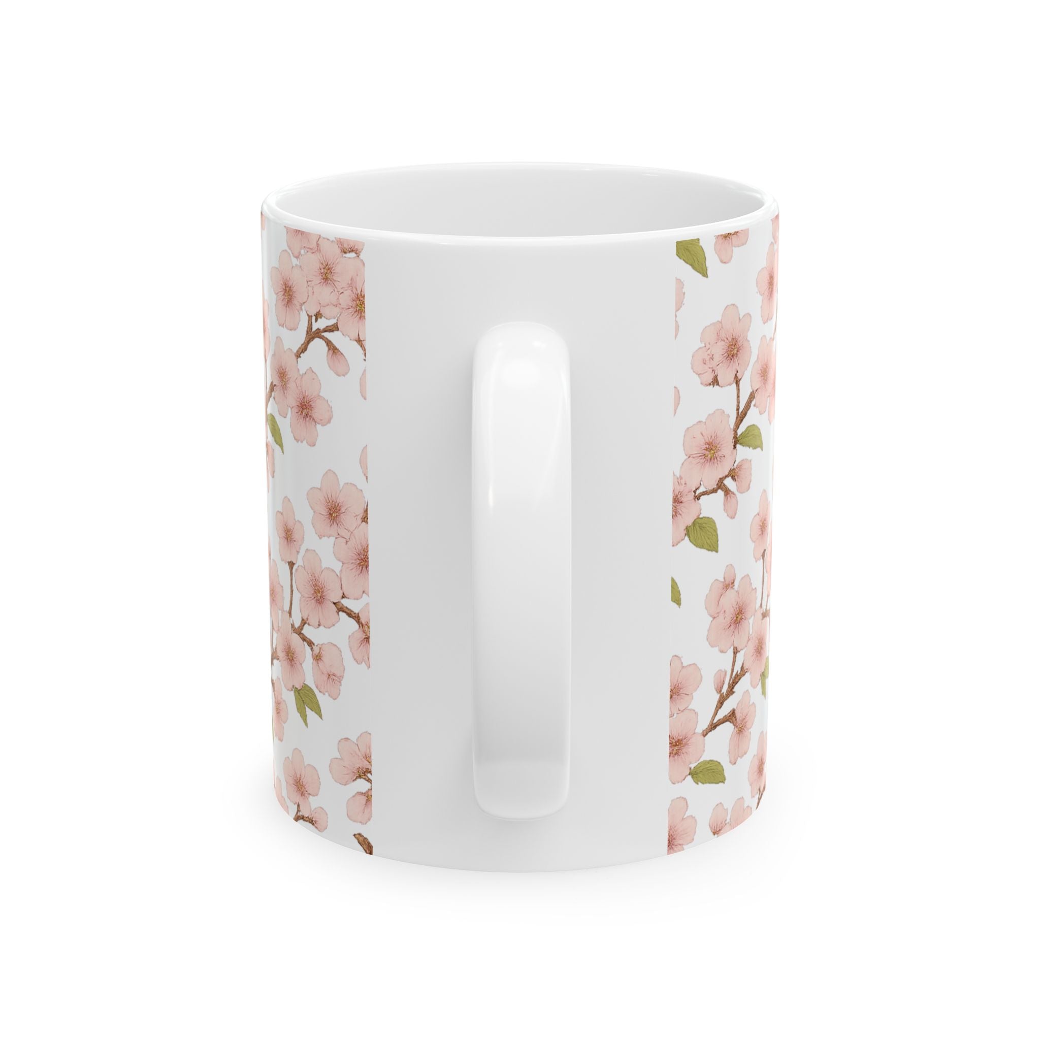 Botanical Cherry Blossom Branches Full Wrap Coffee Mug | Flowers Gift | Ceramic Mug