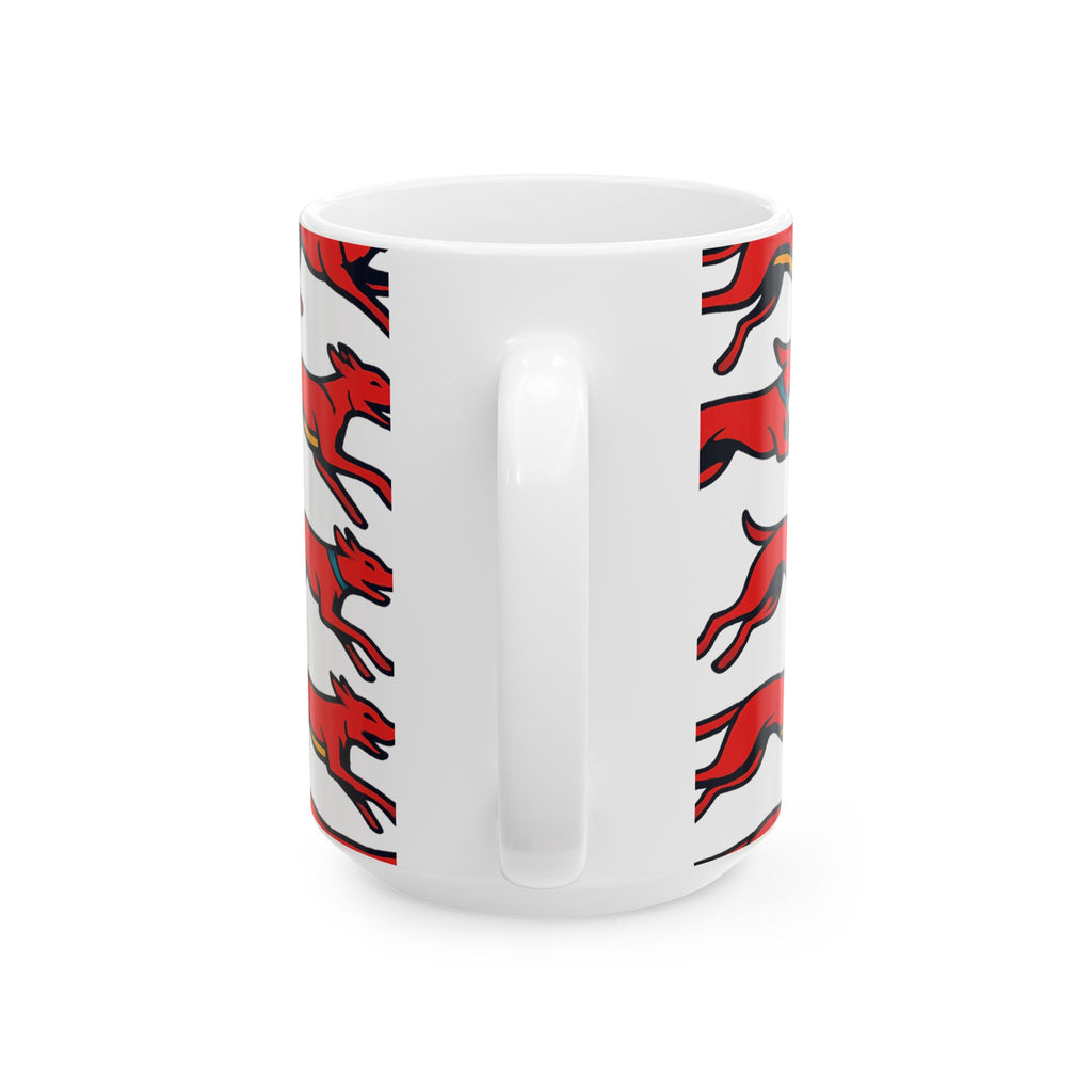 Bold Running Dogs Full Wrap Coffee Mug | Dogs Gift | Ceramic Mug