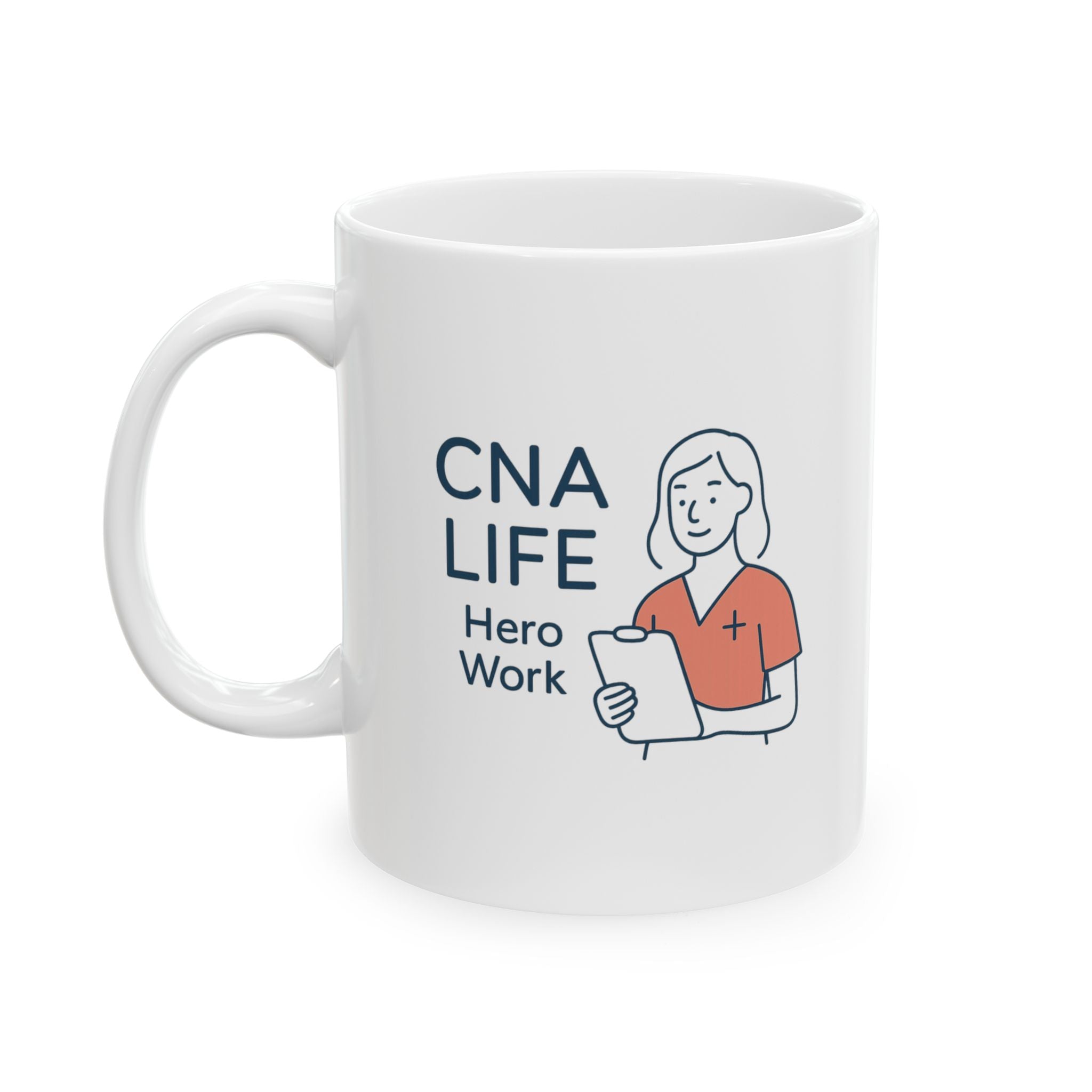 CNA Life Coffee And Compassion Coffee Mug | Funny CNA Gift | Ceramic Mug