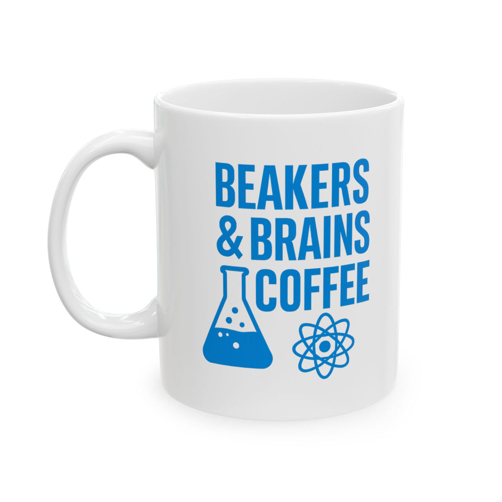 Science Teacher Beakers And Brains Coffee Coffee Mug | Teacher Gift | Ceramic Mug