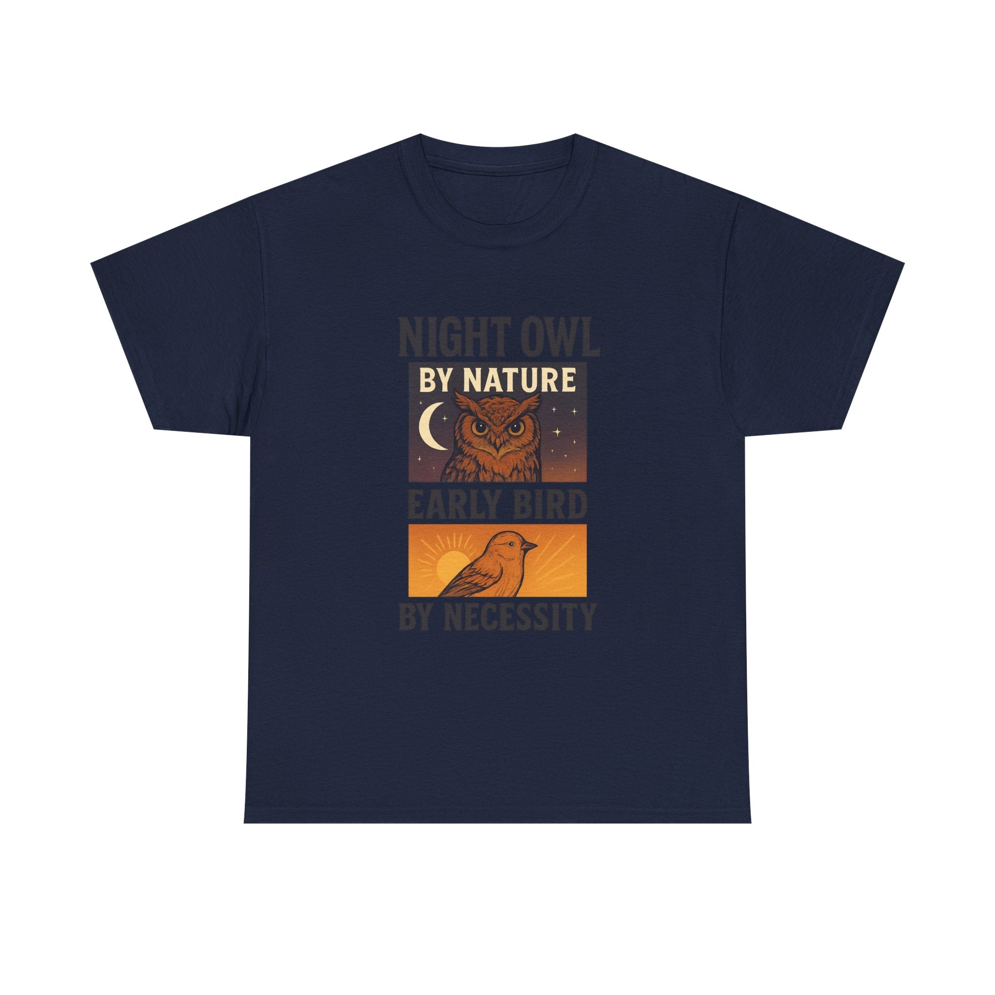 Night Owl by Nature Early Bird by Necessity T-Shirt | Bird Lover Gift | Graphic Tee
