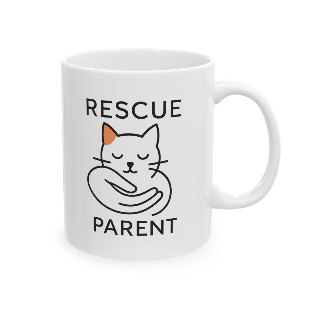 Rescue Cat Mom Proud Of It Coffee Mug | Rescue Pet Gift | Ceramic Mug