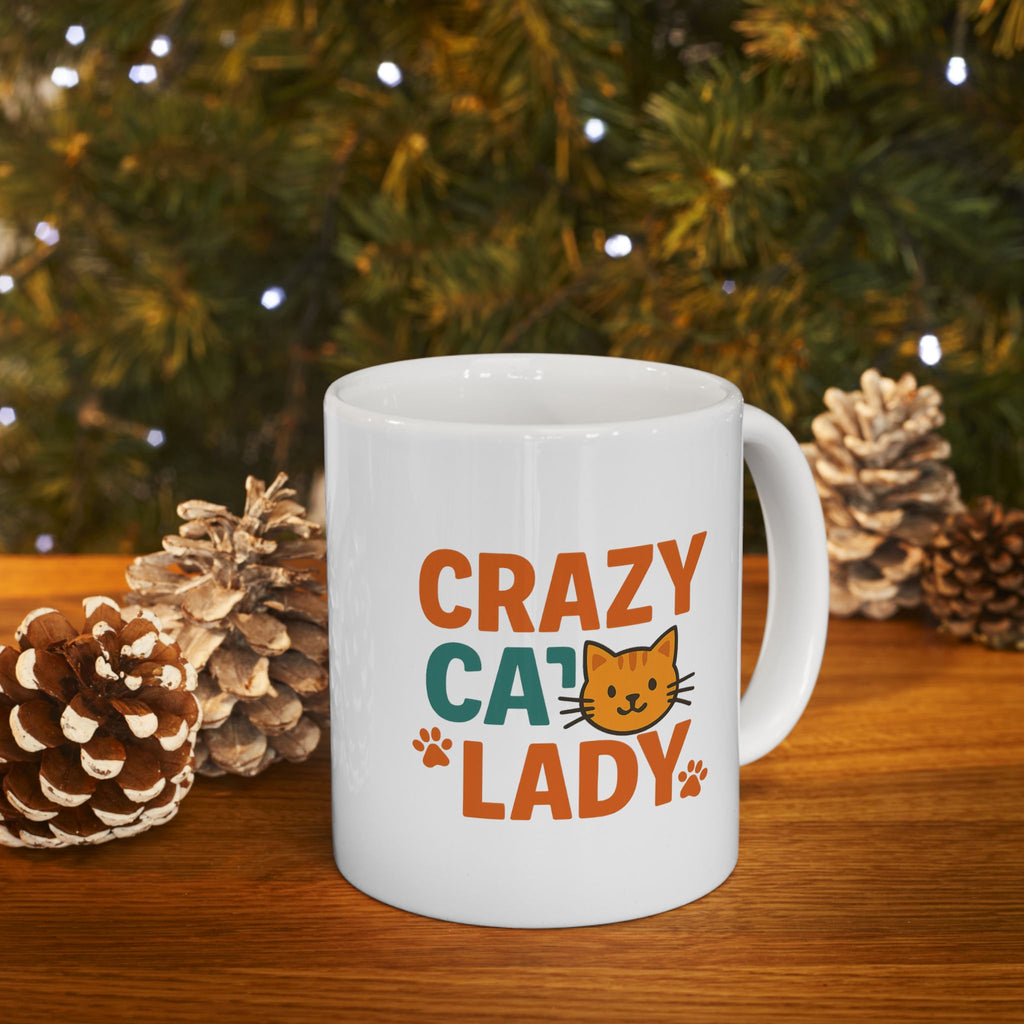 Crazy Cat Lady Fully Operational Coffee Mug | Cat Humor Gift | Ceramic Mug