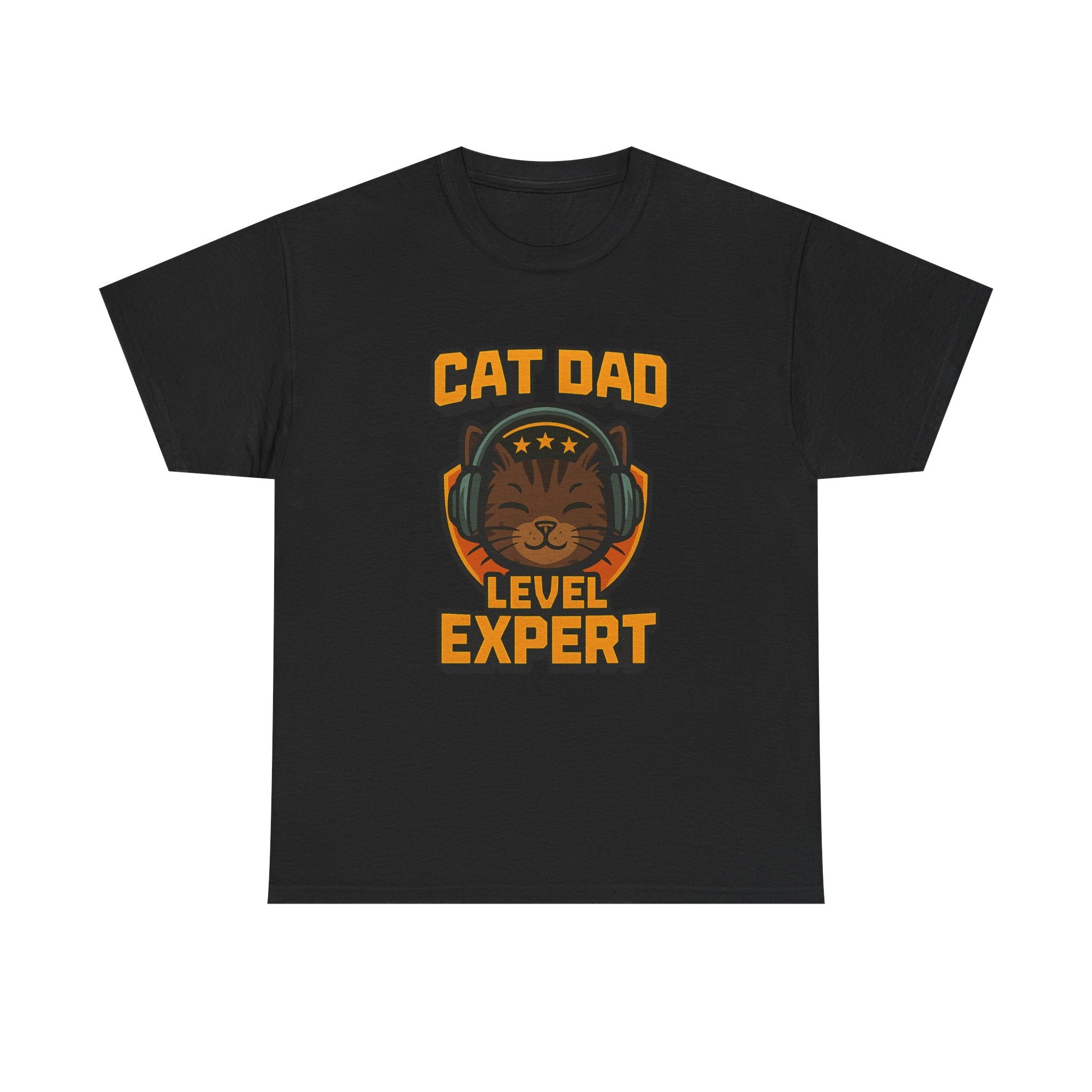 Cat Dad Level Expert Feline T-Shirt | Cat Lover Gift | Graphic Tee