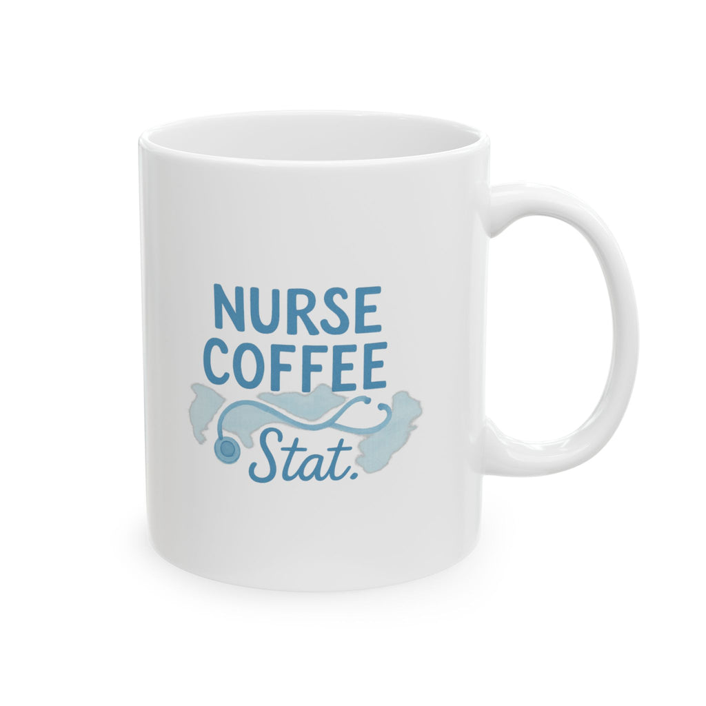 This Nurse Needs Coffee Stat Coffee Mug | Nurse Humor Gift | Ceramic Mug