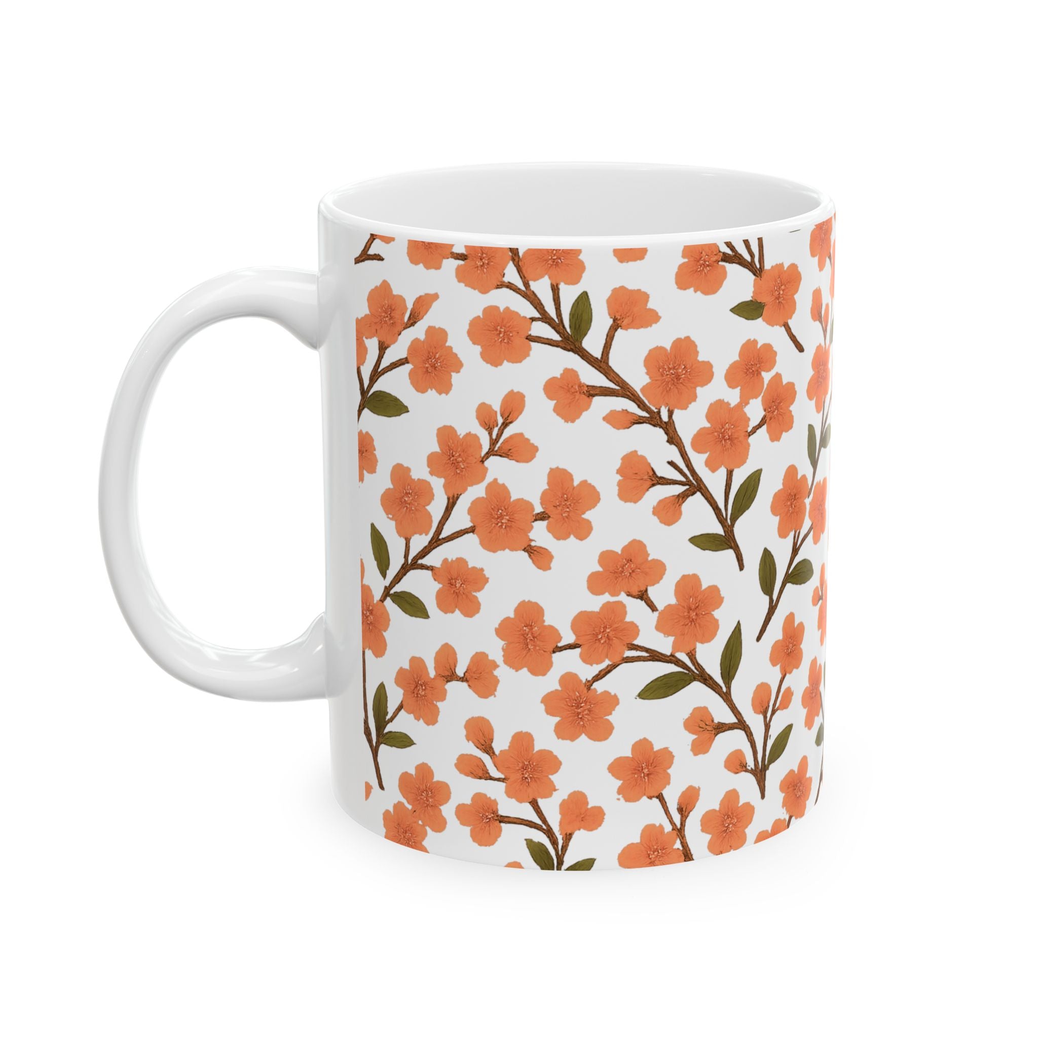 Cherry Blossom Branches Full Wrap Coffee Mug | Flowers Lover Gift | Ceramic Mug