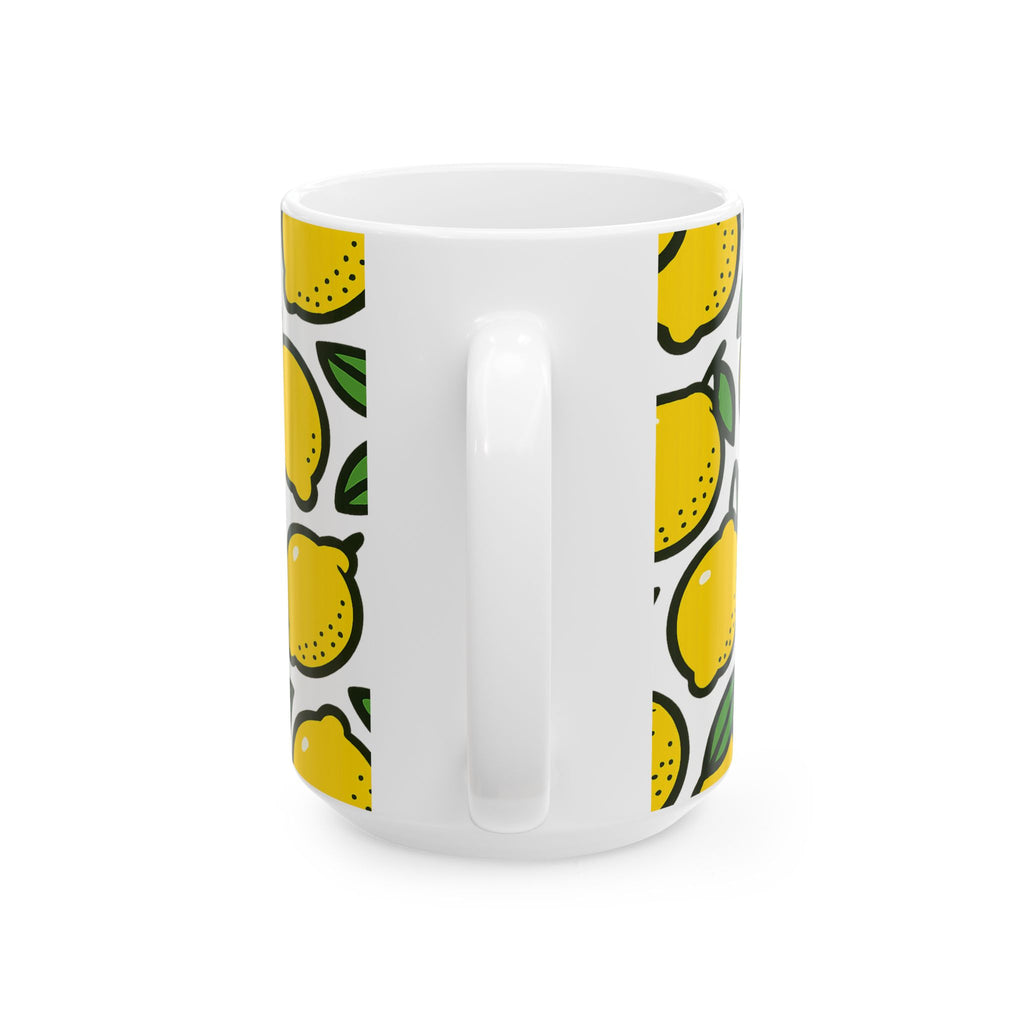 Bold Lemons Full Wrap Coffee Mug | Fruit Gift | Ceramic Mug