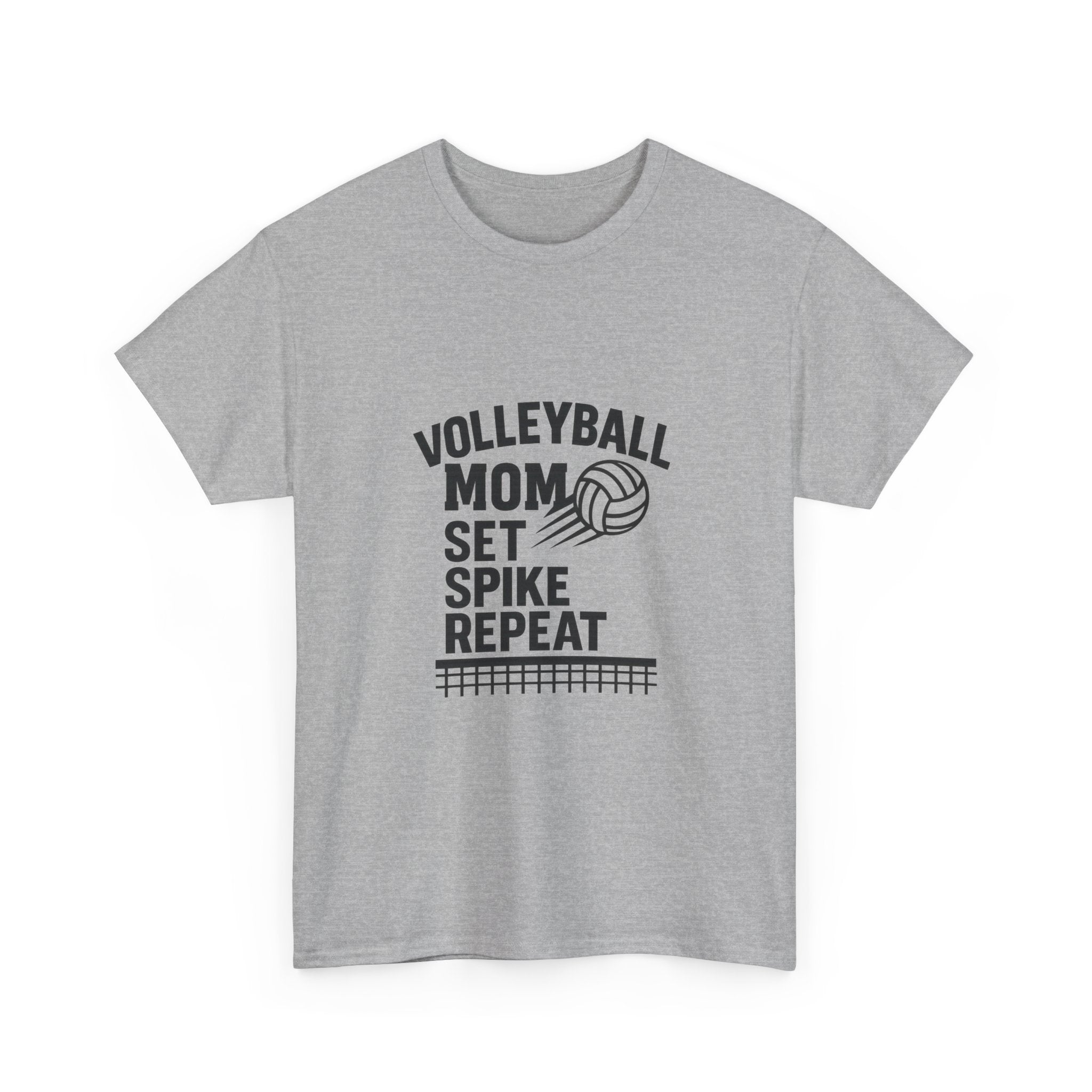 Volleyball Mom Set Spike Repeat T-Shirt | Gift for Mom | Graphic Tee