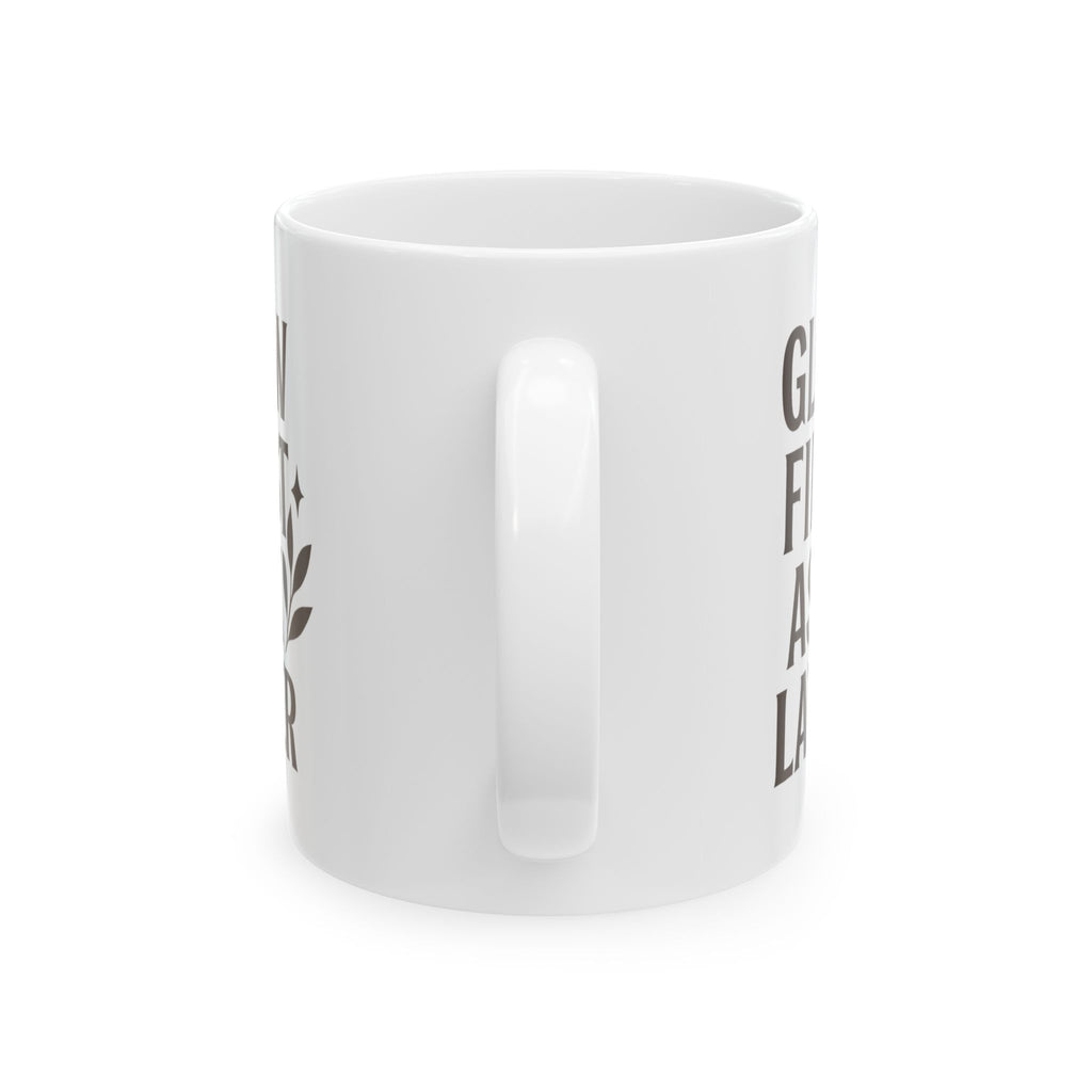 Esthetician Glow First Ask Questions Later Coffee Mug | Unique Gift | Ceramic Mug