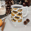 Botanical Cats In Boxes Full Wrap Coffee Mug | Cats Gift | Ceramic Mug