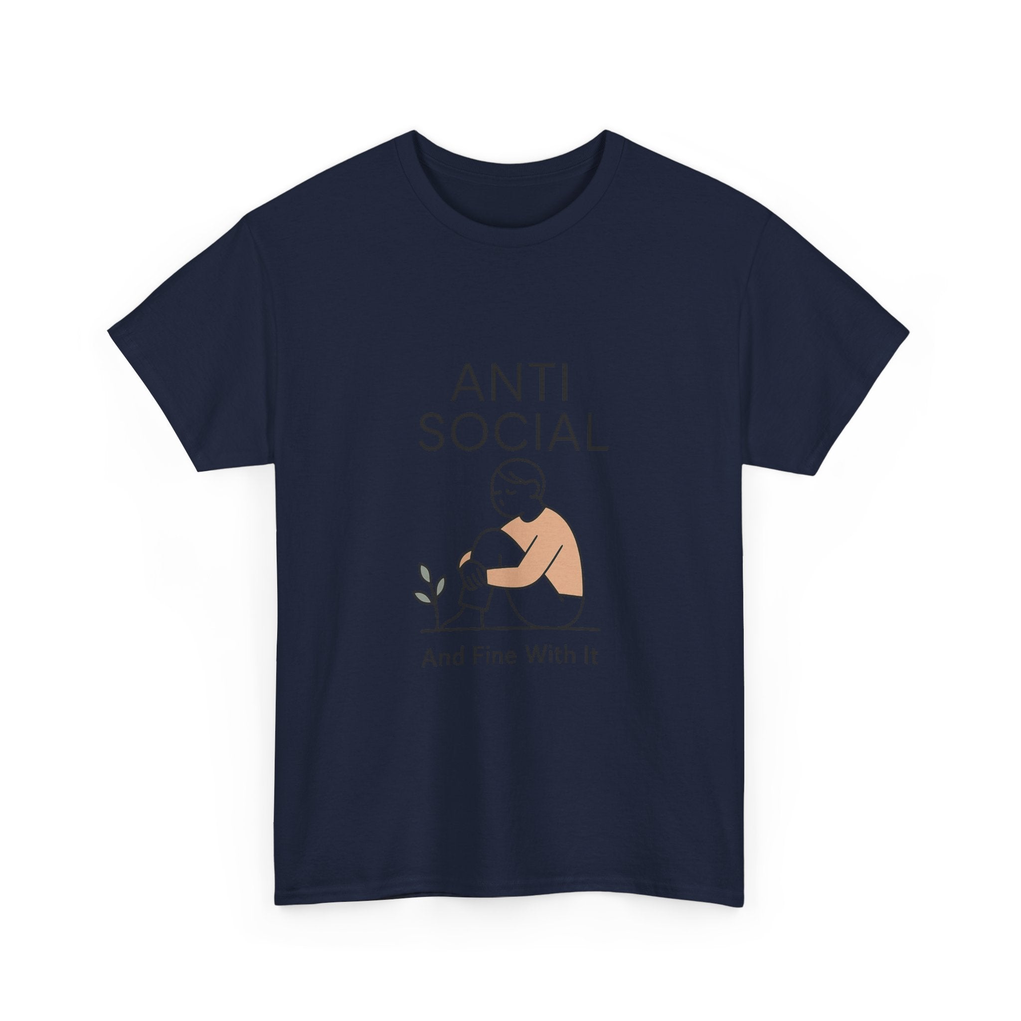 Anti Social Is My Default Setting T-Shirt | Funny Introvert Gift | Graphic Tee
