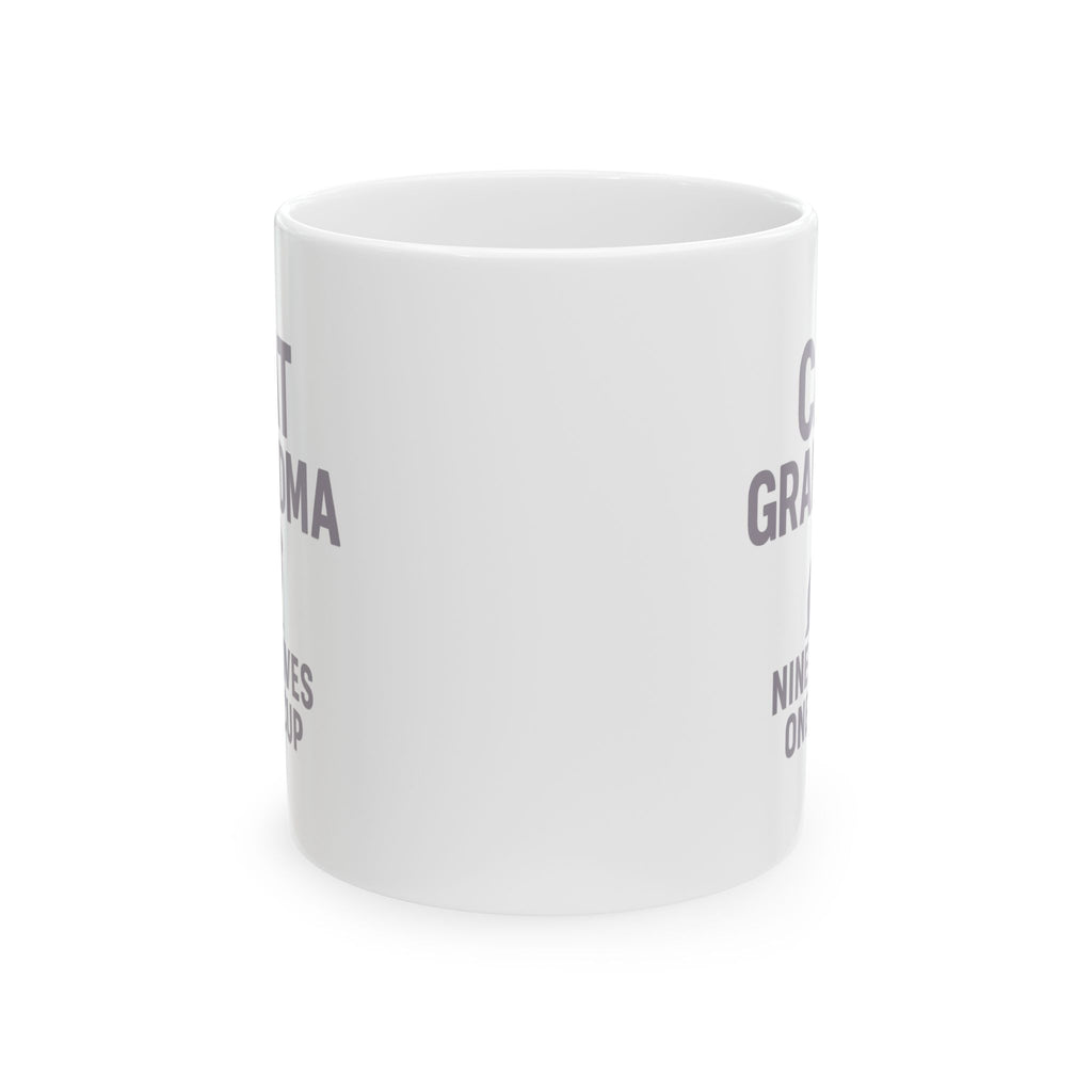Cat Grandma Nine Lives One Cup Coffee Mug | Cat Lover Gift | Ceramic Mug
