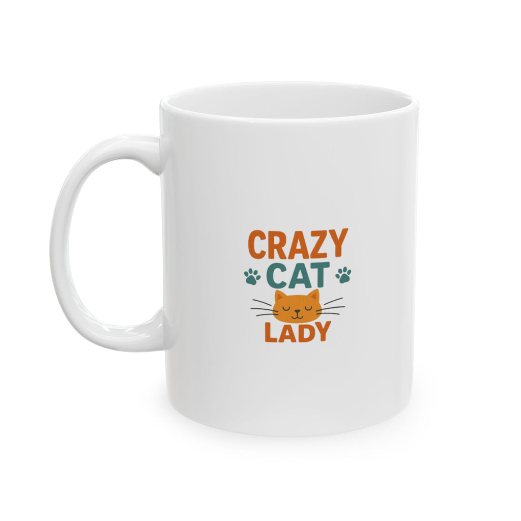 Crazy Cat Lady Coffee And Cats Forever Coffee Mug | Funny Cat Gift | Ceramic Mug