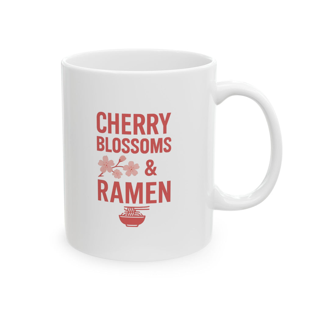 Japan Obsessed Cherry Blossoms And Ramen Coffee Mug | Unique Gift | Ceramic Mug