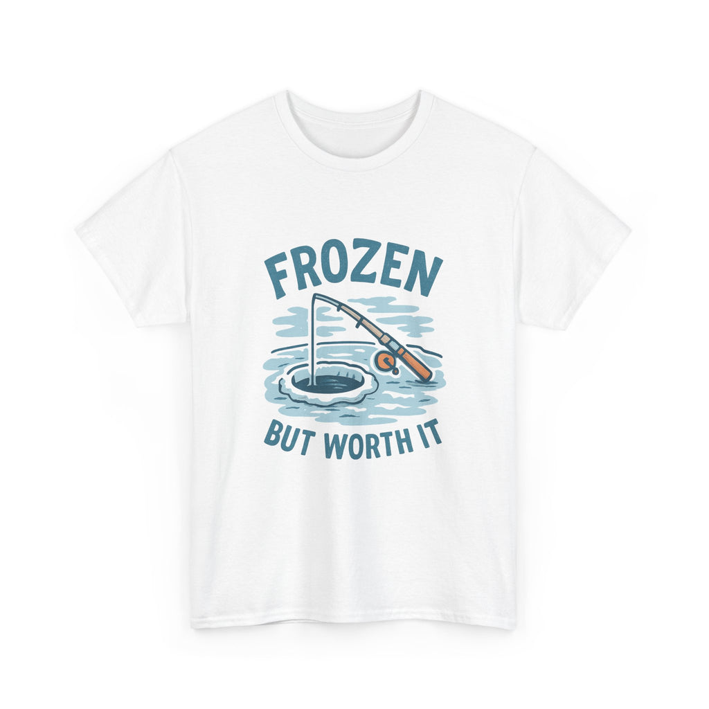 Ice Fisherman Frozen But Worth It T-Shirt | Unique Gift | Graphic Tee