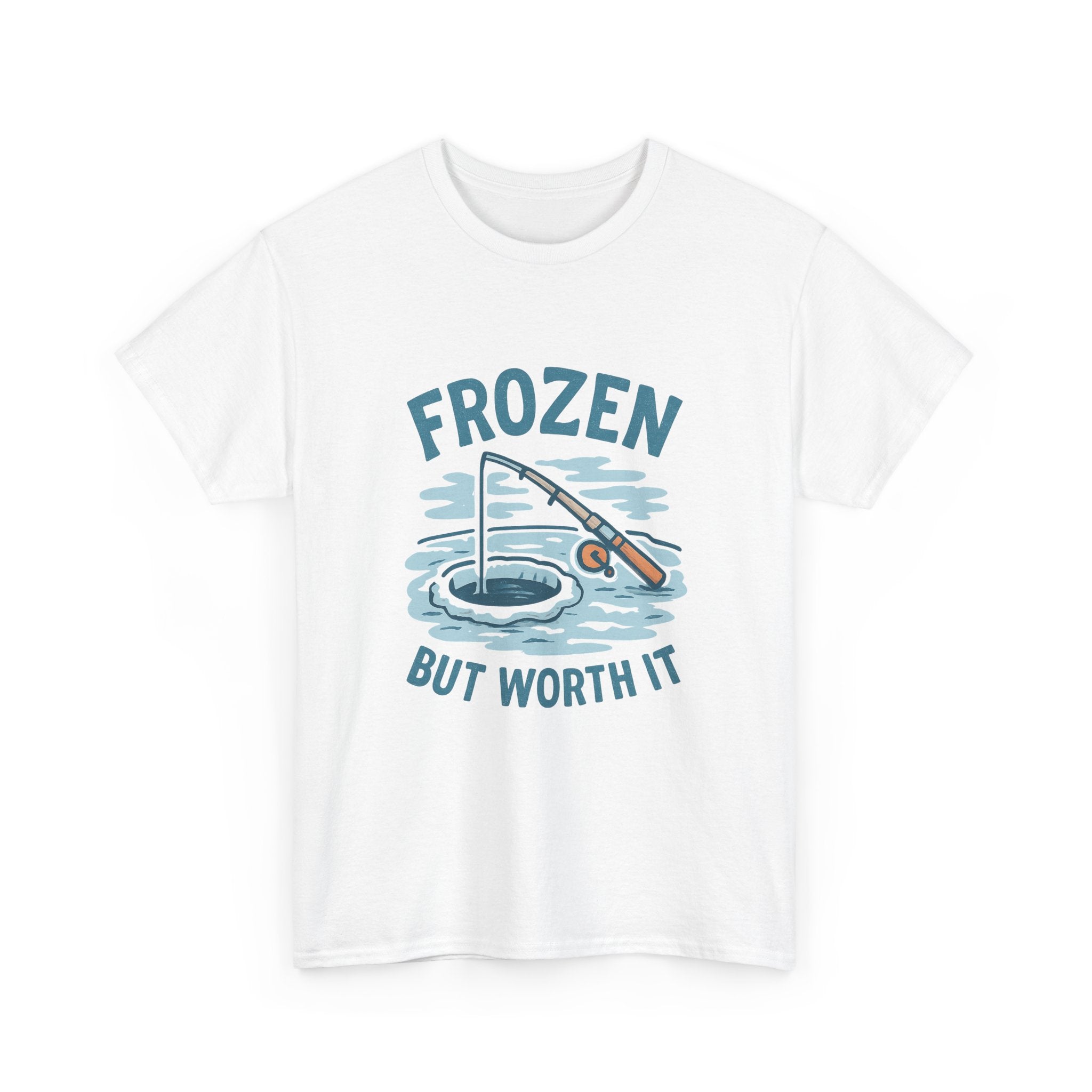 Ice Fisherman Frozen But Worth It T-Shirt | Unique Gift | Graphic Tee
