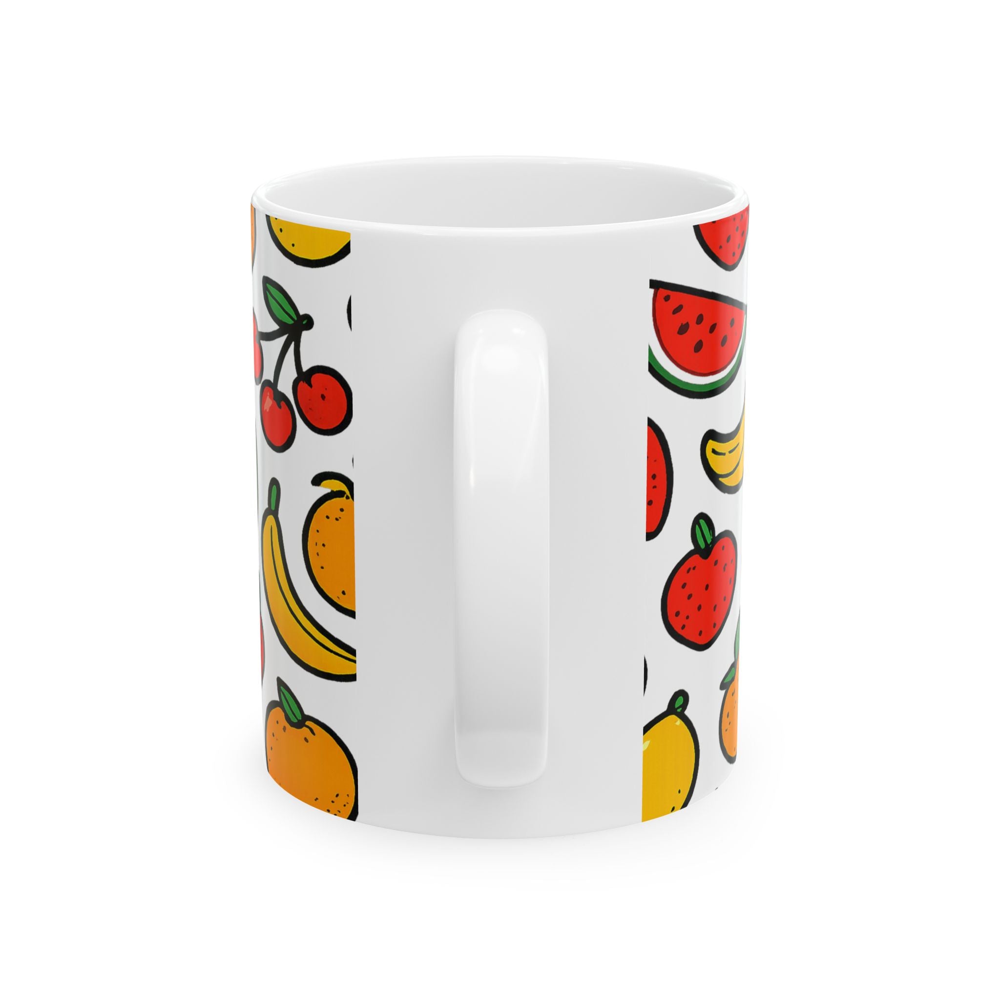 Bold Mixed Fruit Full Wrap Coffee Mug | Fruit Gift | Ceramic Mug