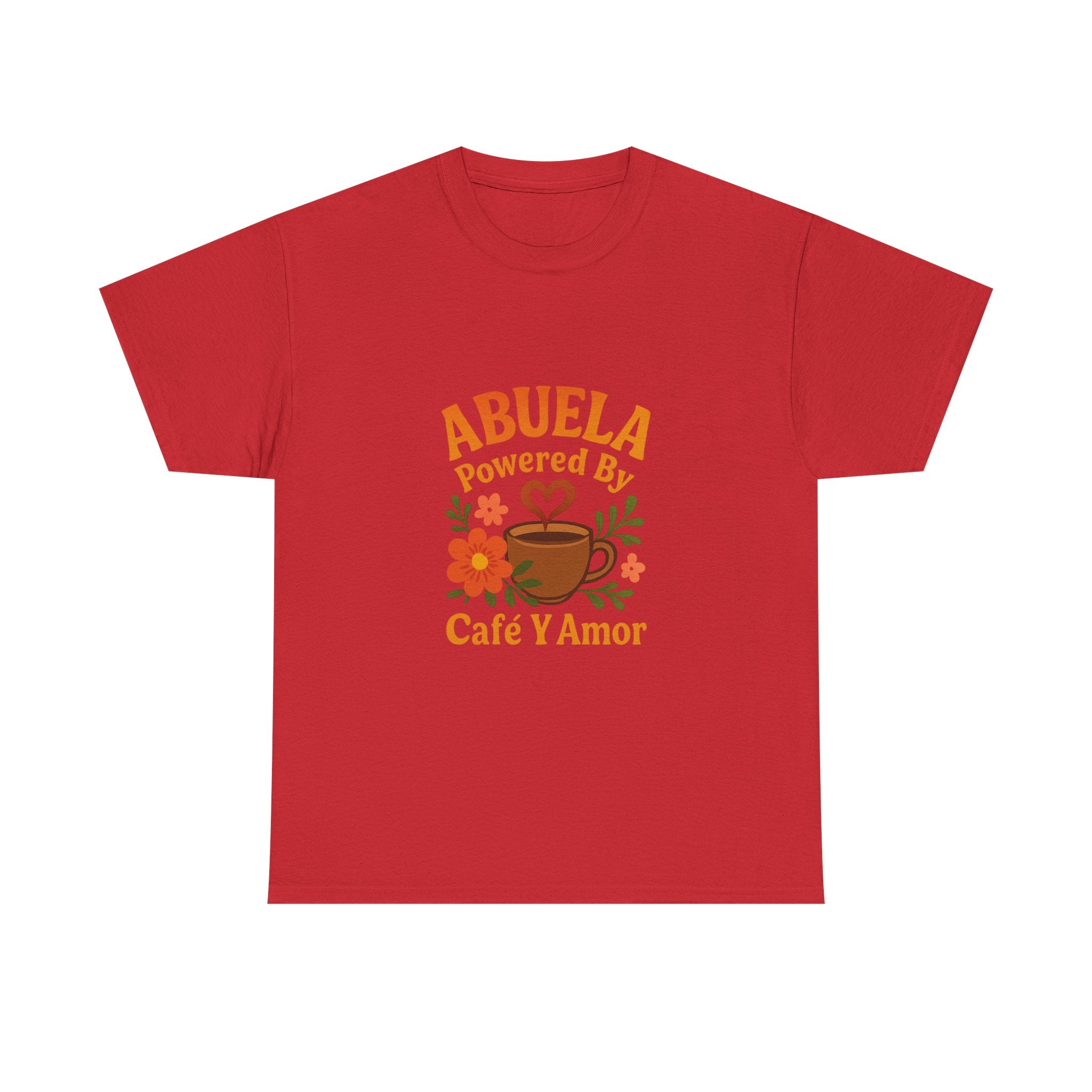 Abuela Powered By Cafe Y Amor T-Shirt | Unique Gift | Graphic Tee
