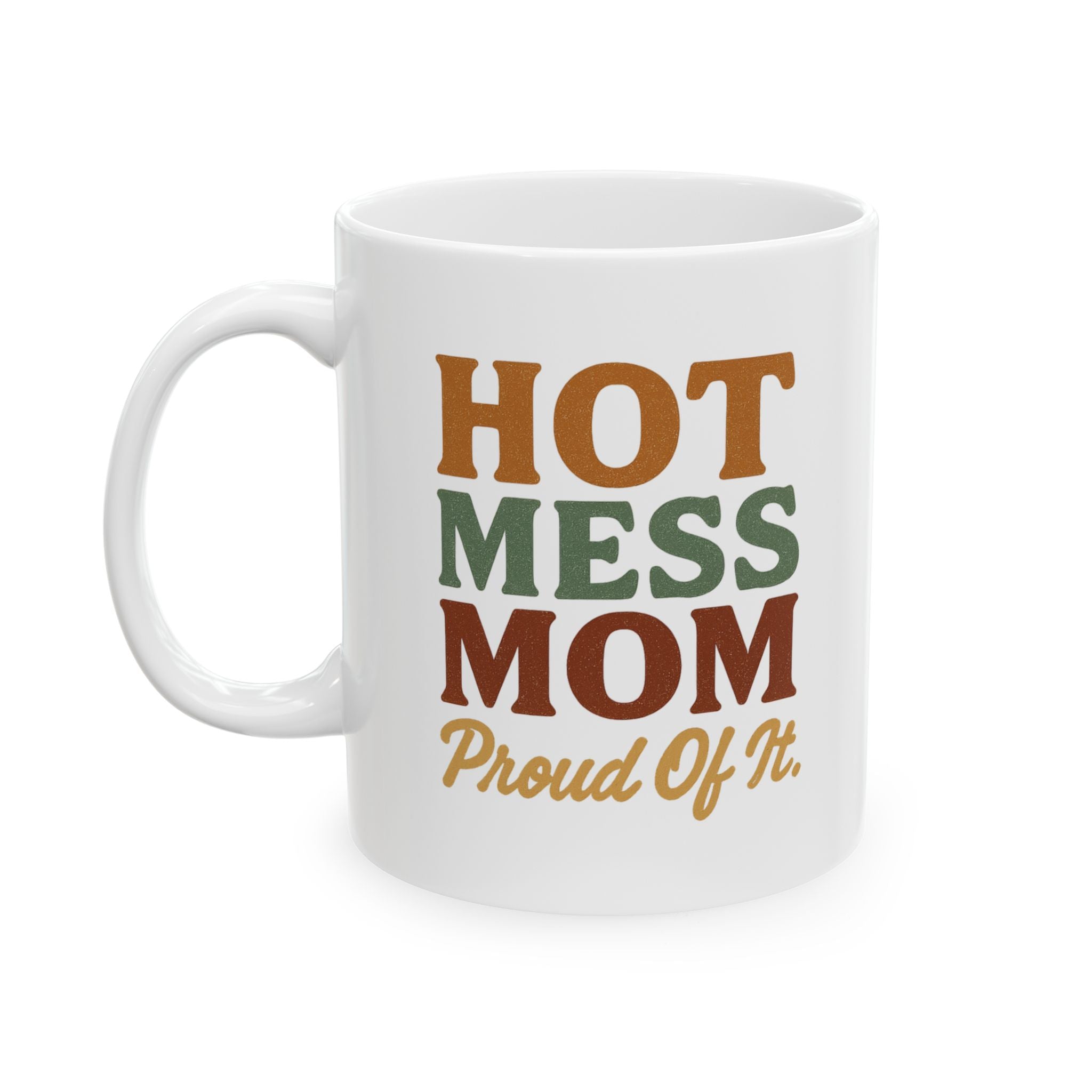 Official Hot Mess Mom Card Carrying Member Coffee Mug | Funny Gift | Ceramic Mug