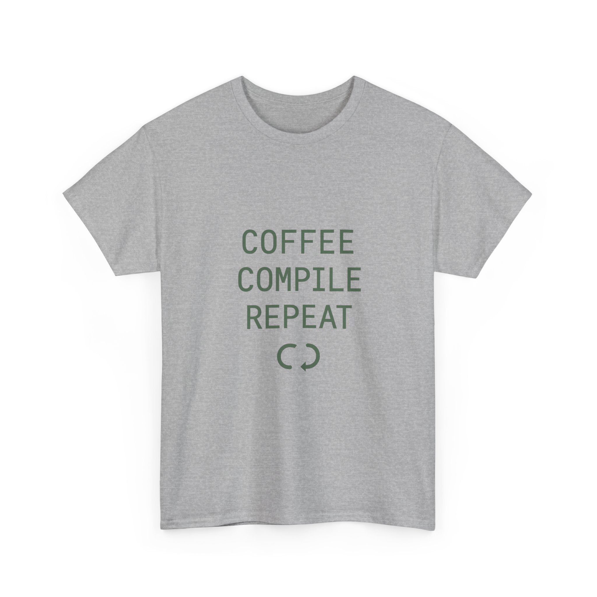 Programmer Coffee Compile Repeat T-Shirt | Programmer Gift | Graphic Tee