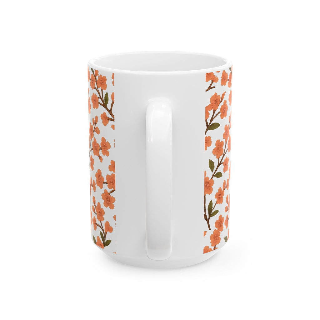 Cherry Blossom Branches Full Wrap Coffee Mug | Flowers Lover Gift | Ceramic Mug