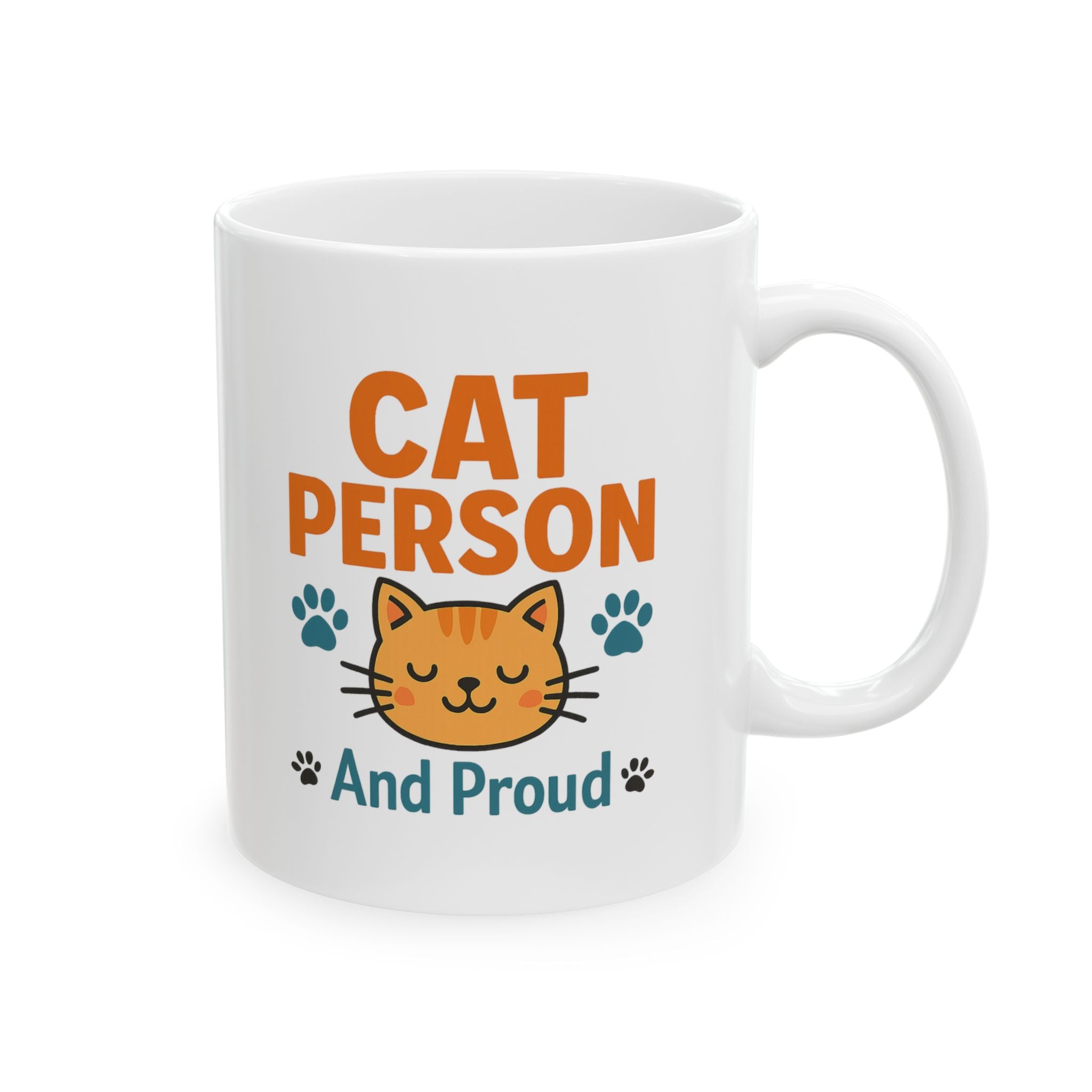 Cat Person Not A Dog Person Coffee Mug | Funny Cat Lover Humor | Ceramic Mug