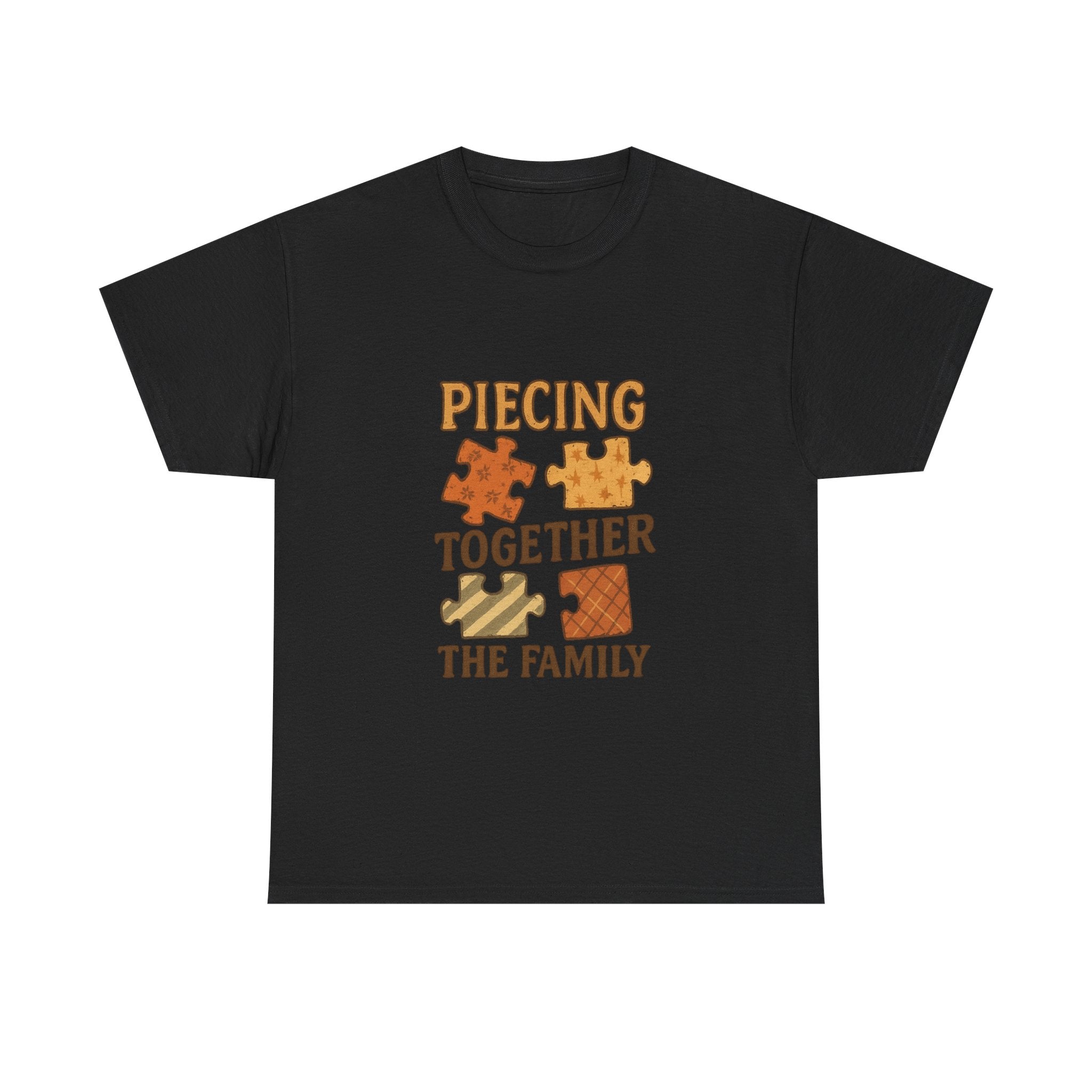 Quilting Grandma Piecing Together The Family T-Shirt | Gift for Grandma | Graphic Tee