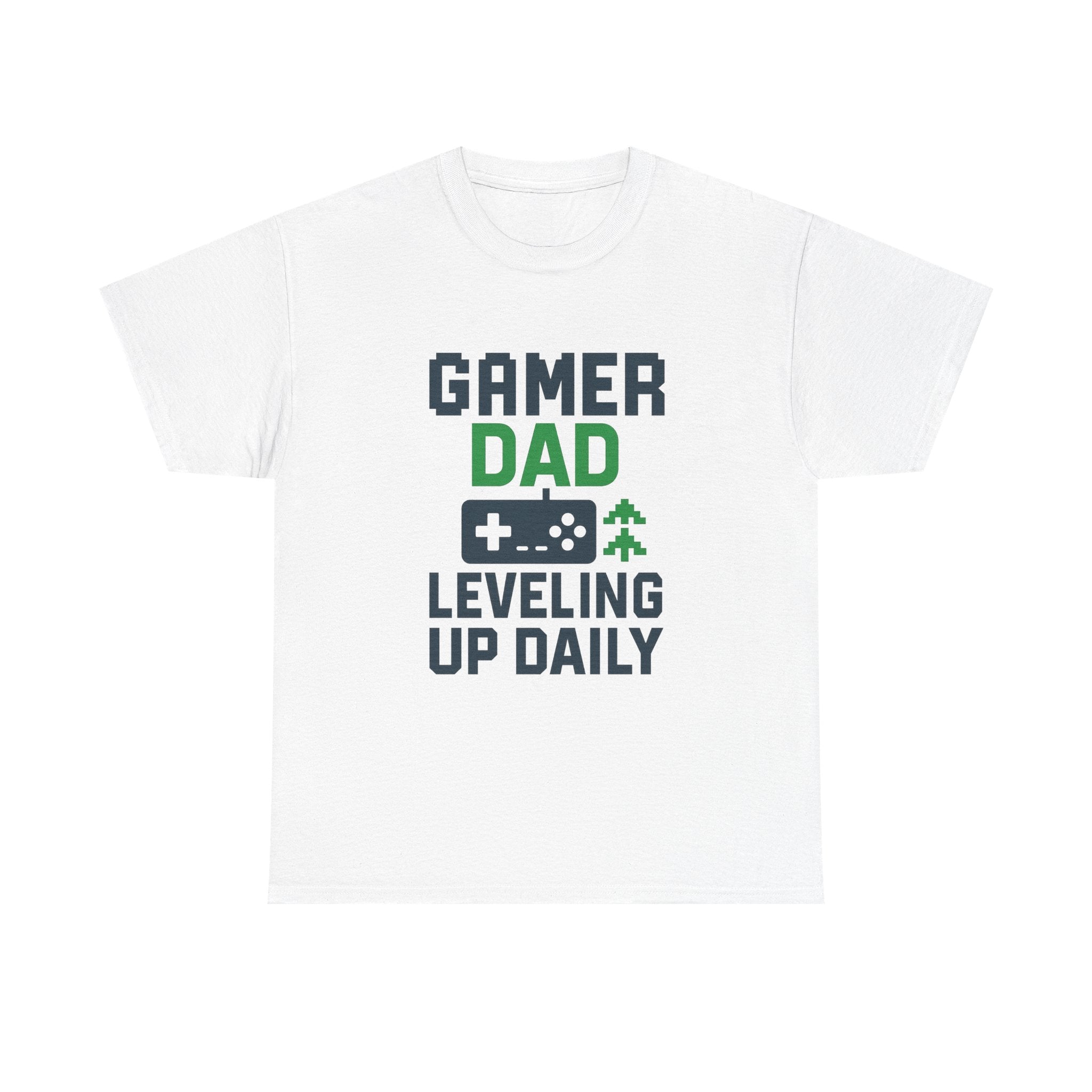 Gamer Dad Leveling Up Daily T-Shirt | Gift for Dad | Graphic Tee