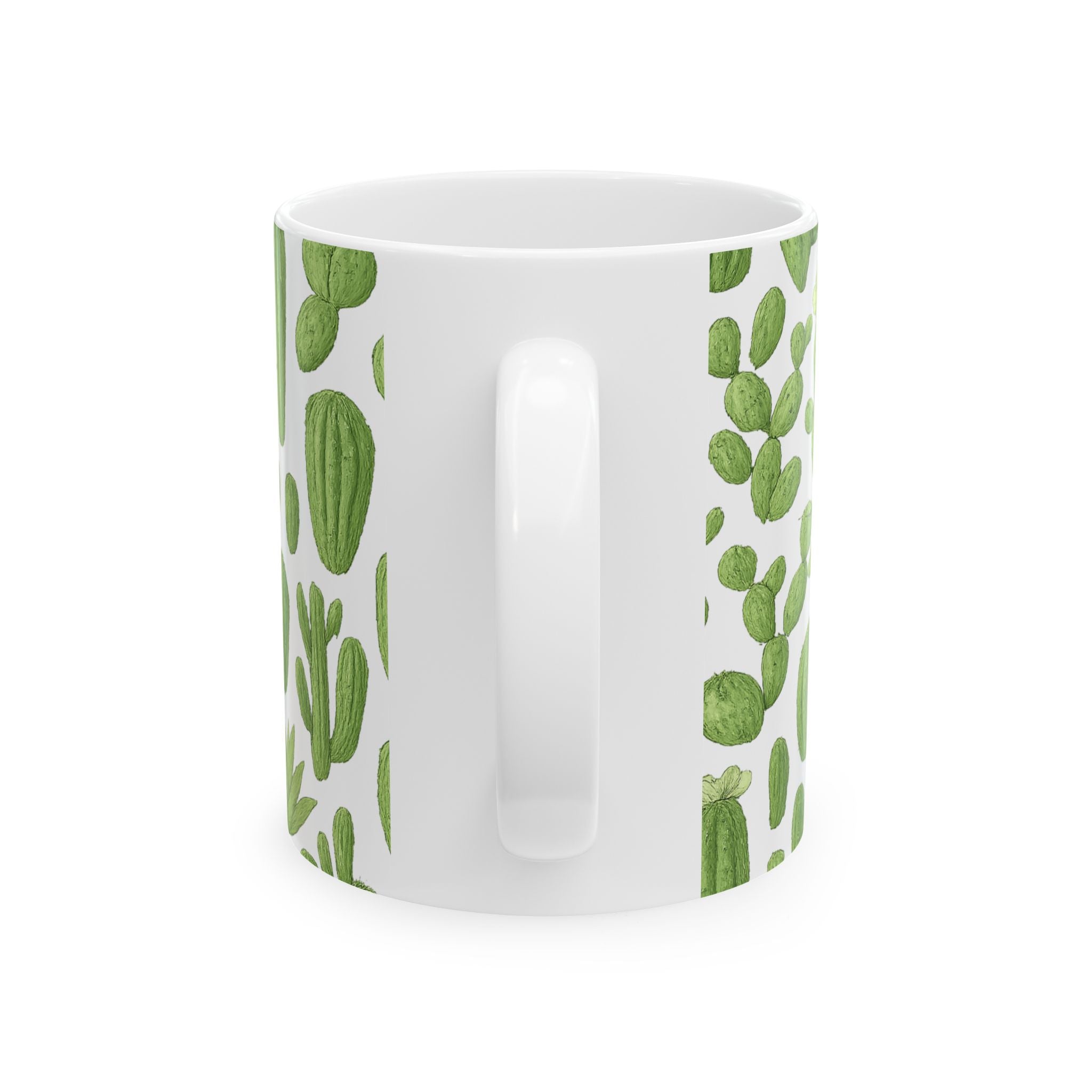 Botanical Mixed Cactus Collection Full Wrap Coffee Mug | Cactus Gift | Ceramic Mug