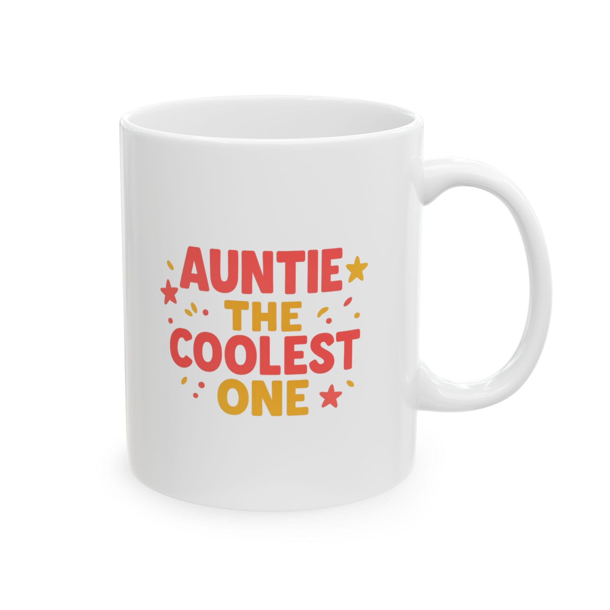 Auntie The Coolest One In The Family Coffee Mug | Unique Gift | Ceramic Mug