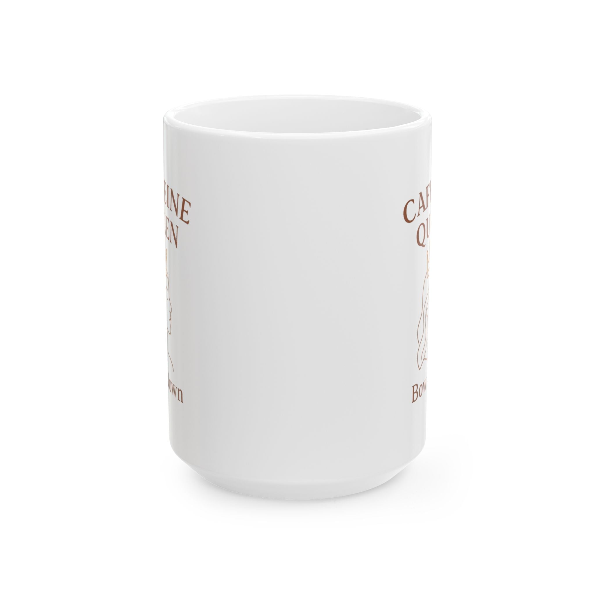 Bow Down To The Caffeine Queen Coffee Mug | Coffee Queen Humor | Ceramic Mug