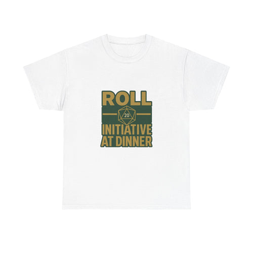 Board Game Nerd Roll Initiative At Dinner T-Shirt | Unique Gift | Graphic Tee