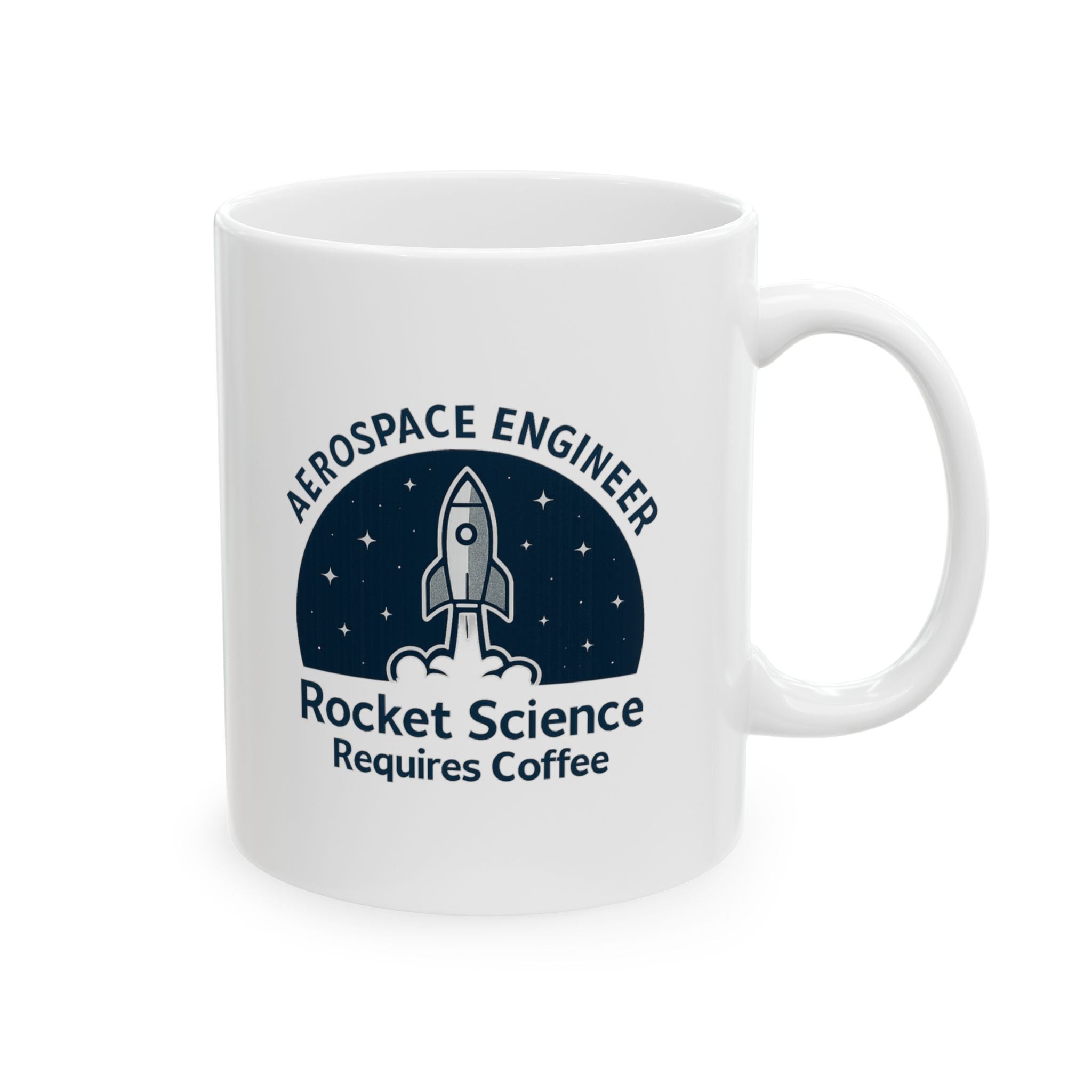 Aerospace Engineer Rocket Scientist Powered By Coffee Ceramic Mug