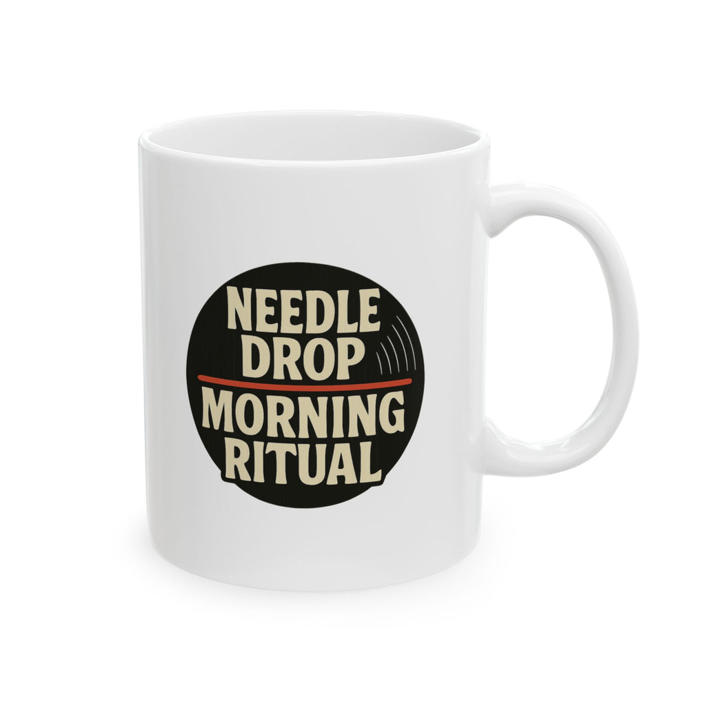 Vintage Vinyl Collector Needle Drop Morning Ritual Coffee Mug | Unique Gift | Ceramic Mug