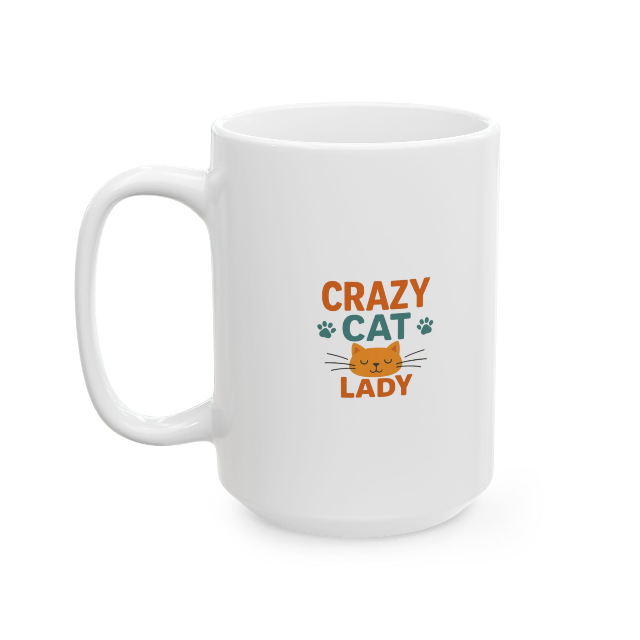 Crazy Cat Lady Coffee And Cats Forever Coffee Mug | Funny Cat Gift | Ceramic Mug