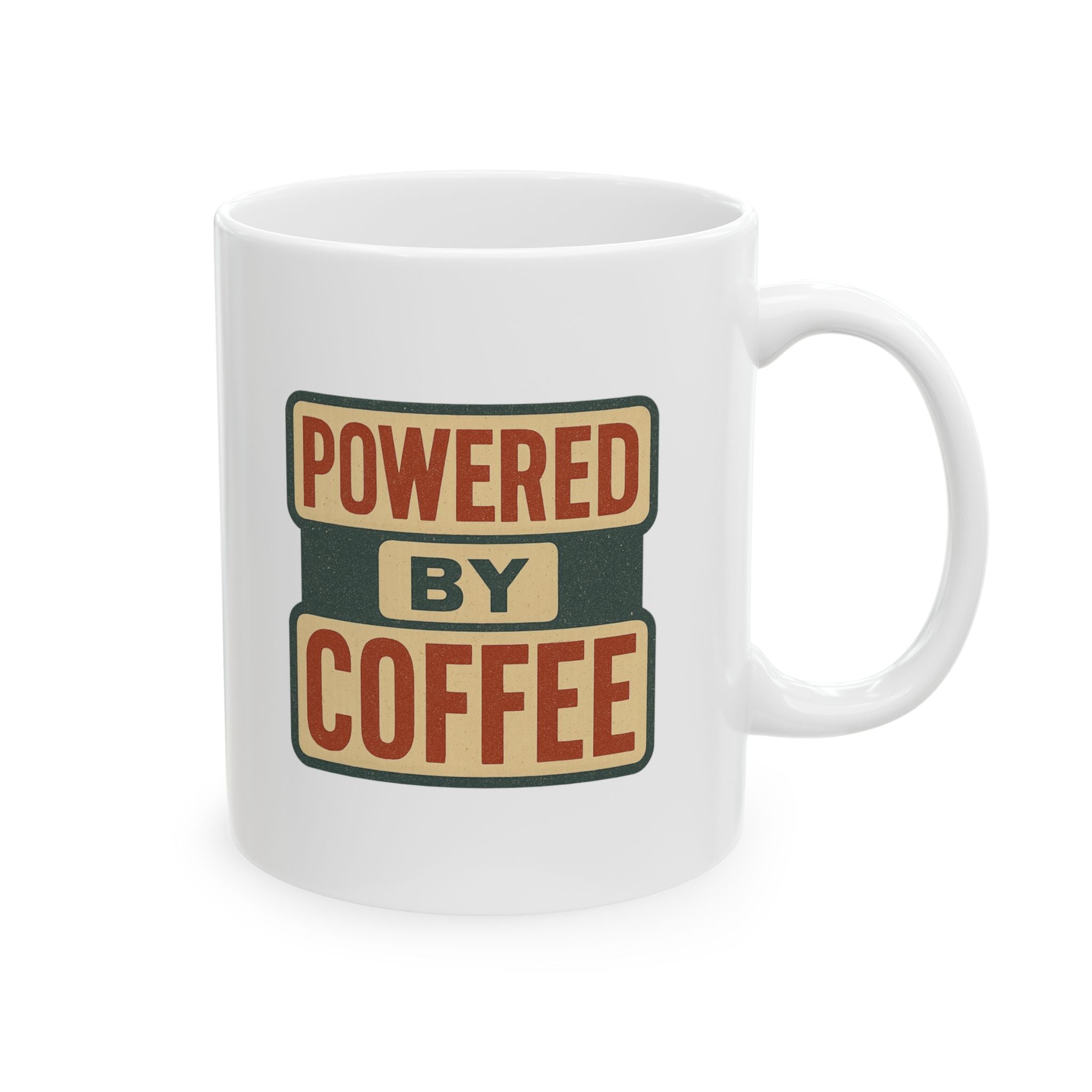 Powered By Coffee Everything Else Optional Coffee Mug | Coffee Lover Humor | Ceramic Mug
