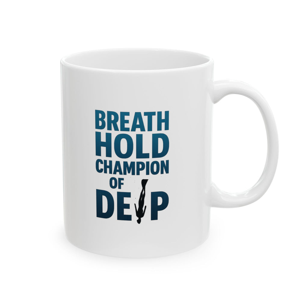 Freediver Breath Hold Champion Of The Deep Coffee Mug | Unique Gift | Ceramic Mug