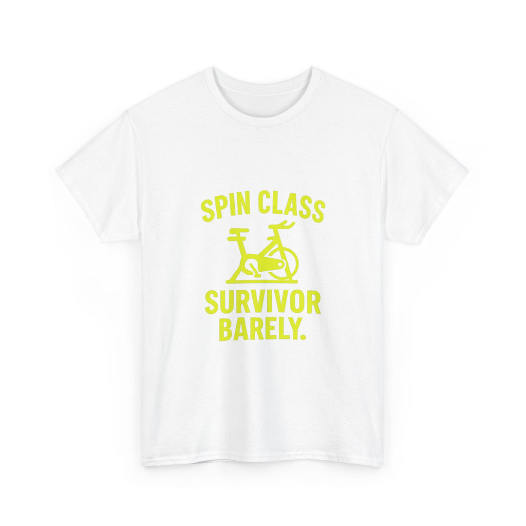 Spin Class Survivor Barely T-Shirt | Unique Gift | Graphic Tee