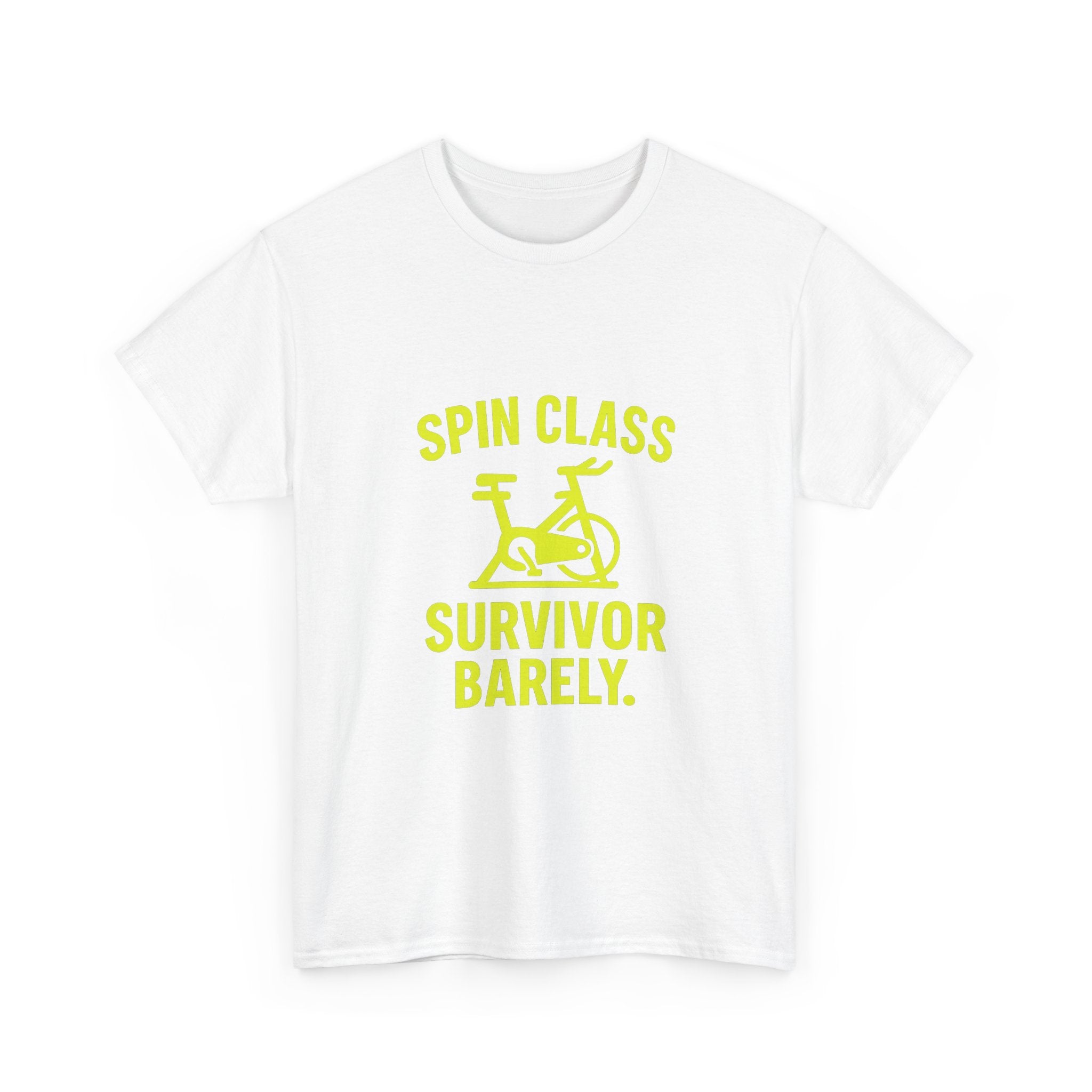 Spin Class Survivor Barely T-Shirt | Unique Gift | Graphic Tee
