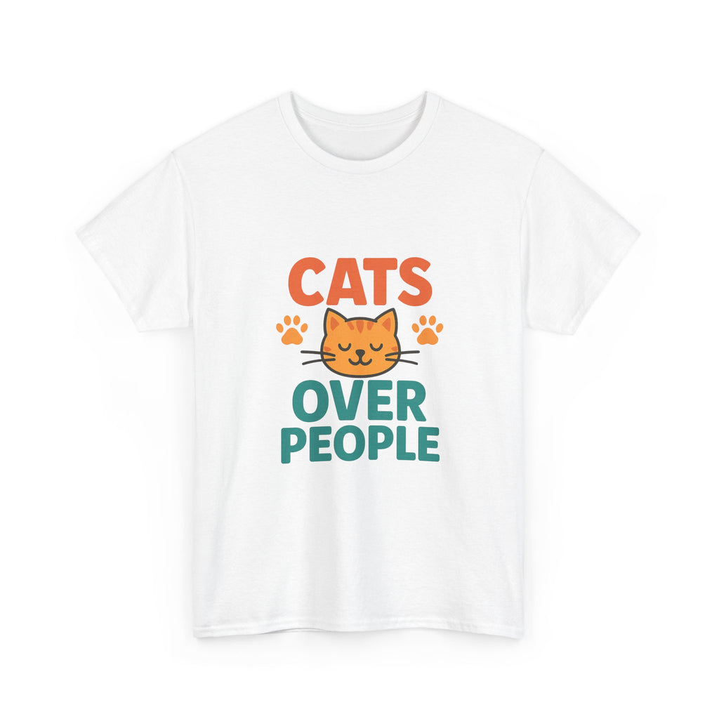 Cats Over People Period T-Shirt | Cat Lover Humor | Graphic Tee