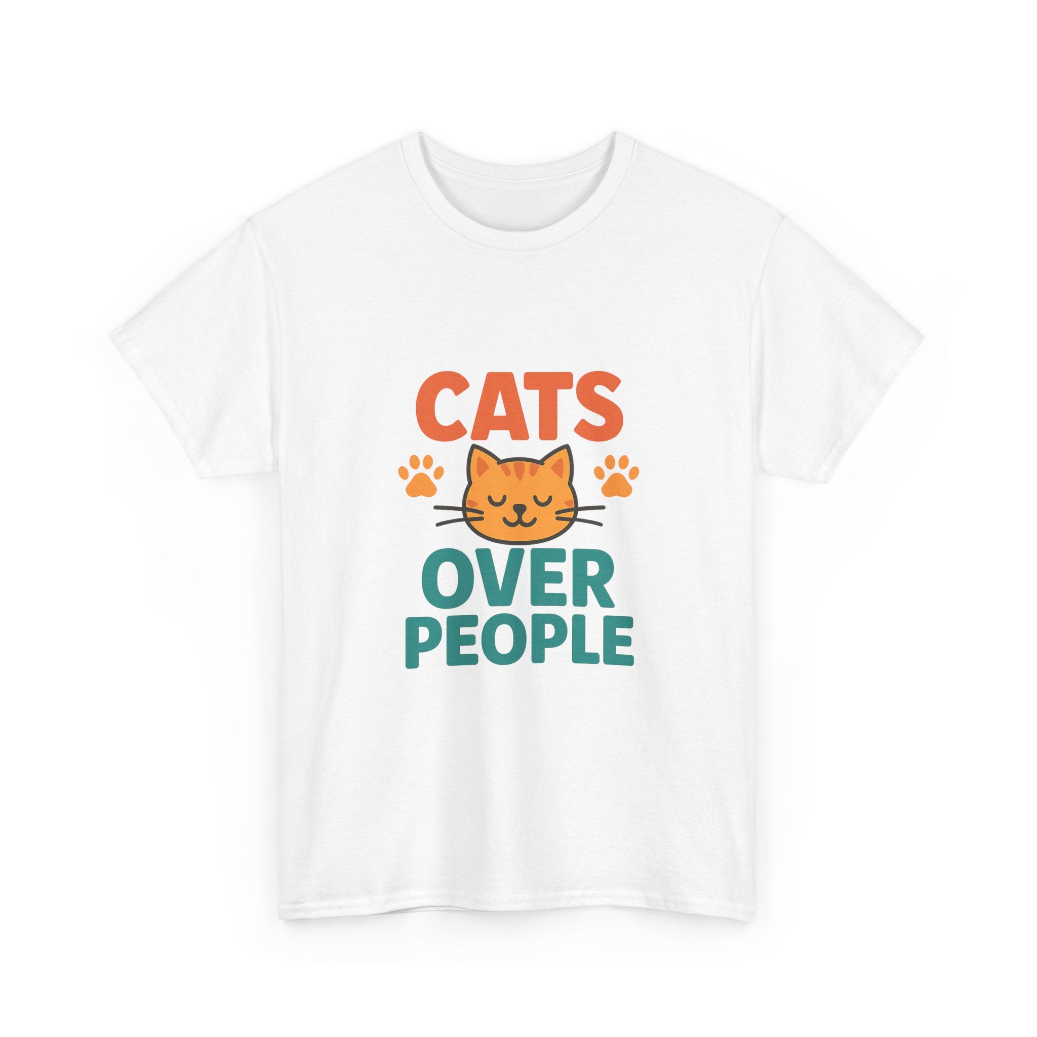Cats Over People Period T-Shirt | Cat Lover Humor | Graphic Tee