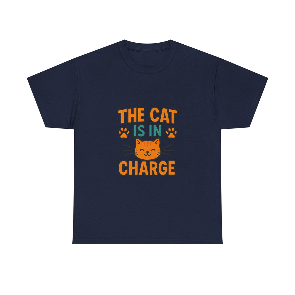 Boss Is The Cat T-Shirt | Funny Pet Humor | Graphic Tee