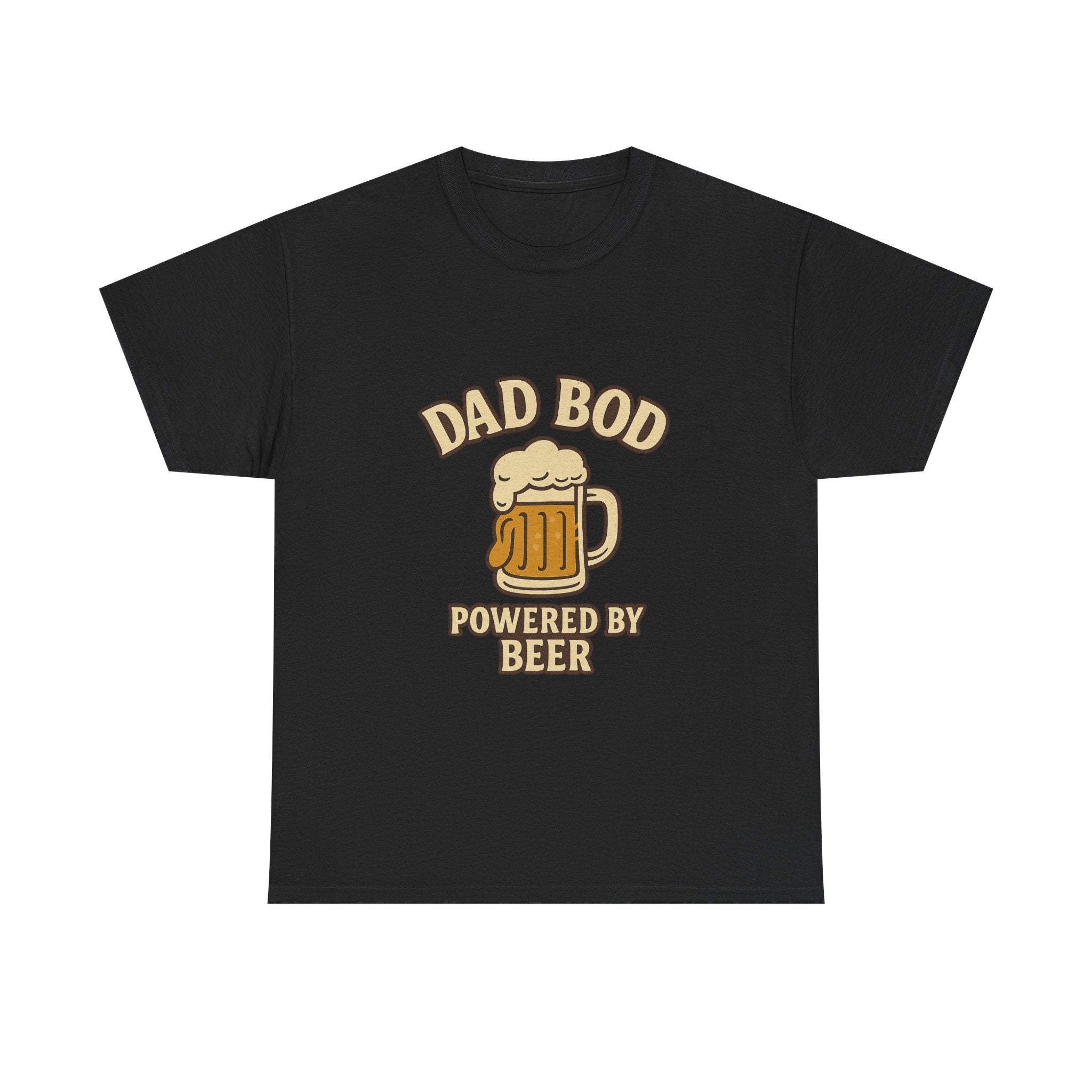 Dad Bod Powered By Beer Father T-Shirt | Gift for Dad | Graphic Tee