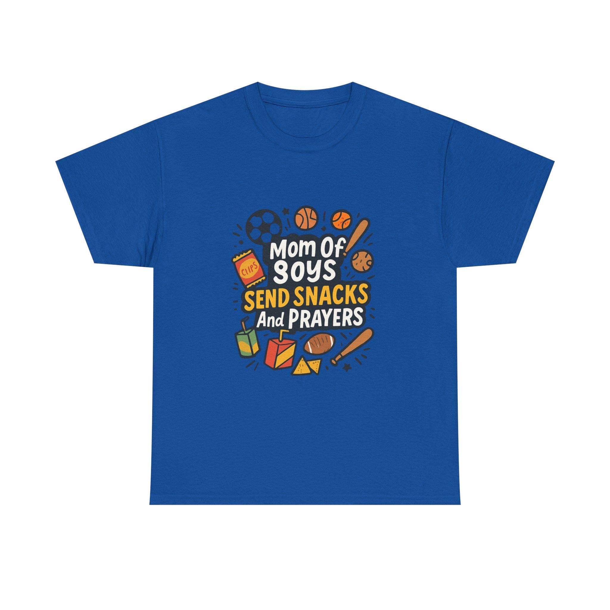 Mom Of Boys Send Snacks And Prayers T-Shirt | Gift for Mom | Graphic Tee