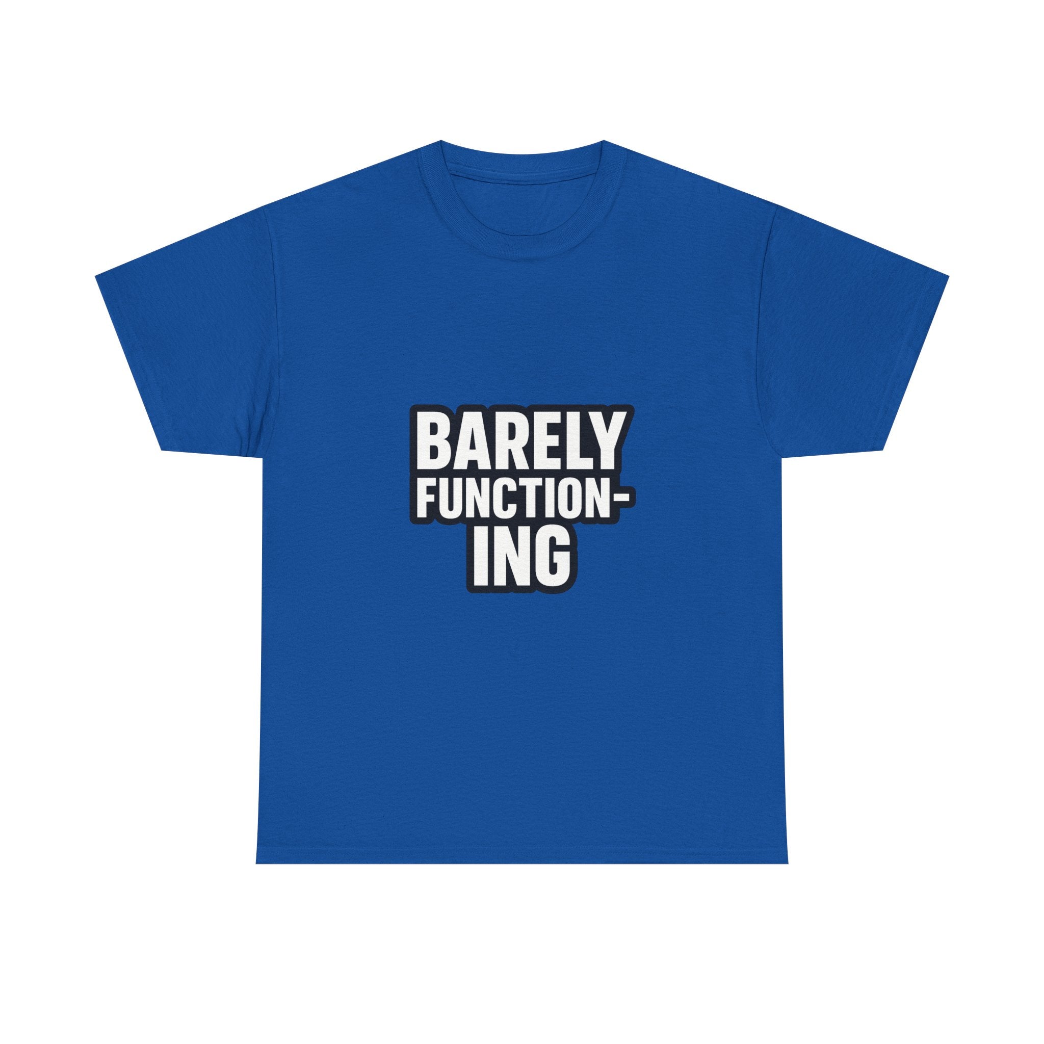 Functioning At Ten Percent At Best T-Shirt | Funny Barely Awake Gift | Graphic Tee