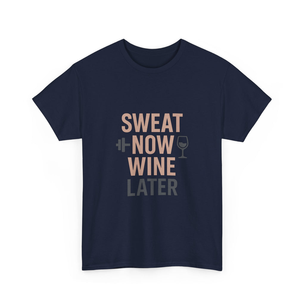 Gym Mom Sweat Now Wine Later T-Shirt | Gift for Mom | Graphic Tee