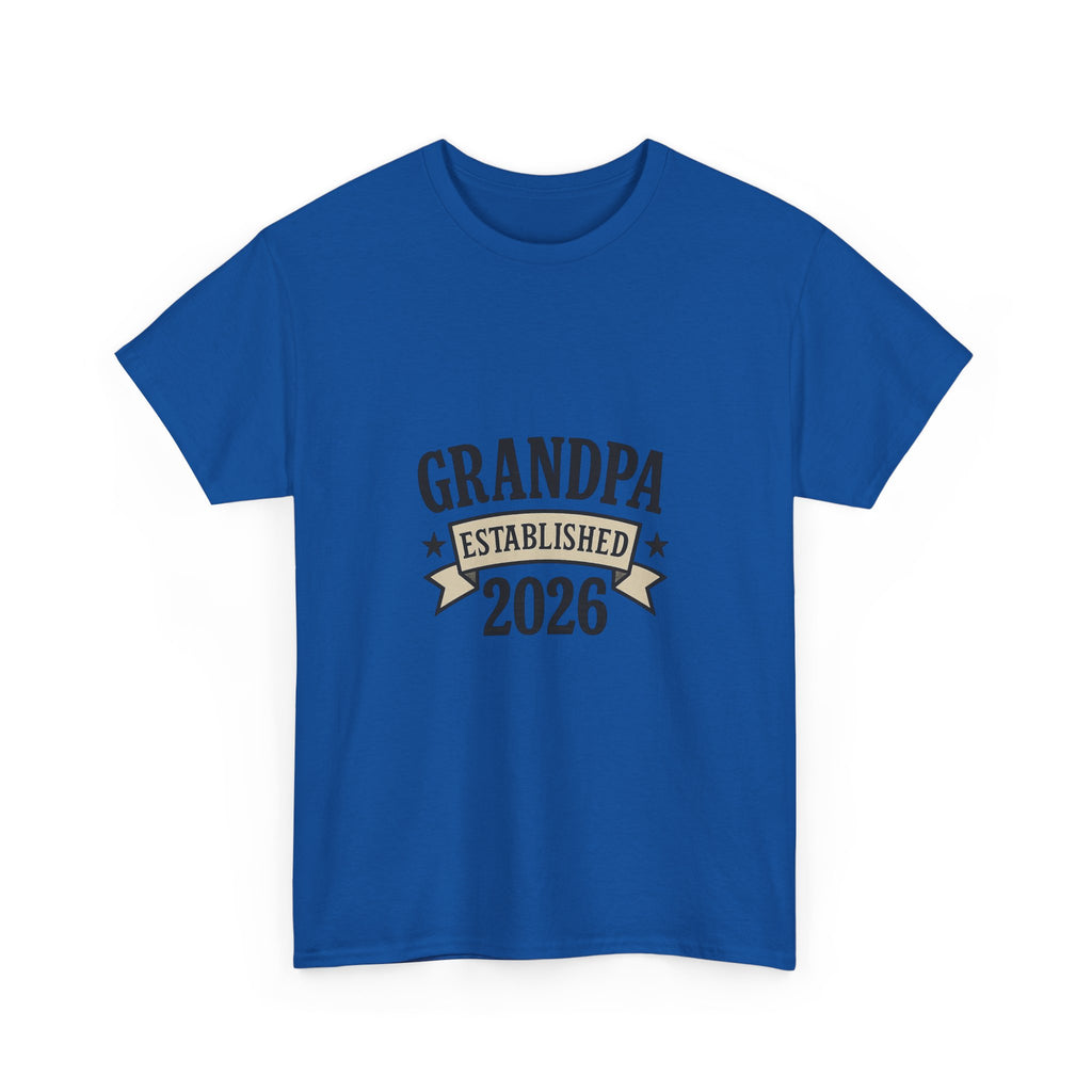 Grandpa Established 2026 New Grandpa T-Shirt | Gift for Grandpa | Graphic Tee