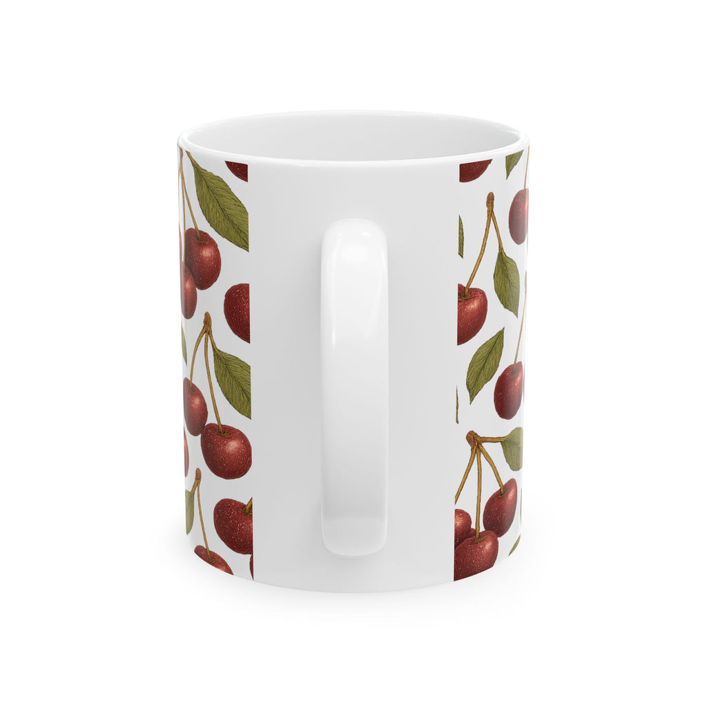 Botanical Cherries Full Wrap Coffee Mug | Fruit Gift | Ceramic Mug